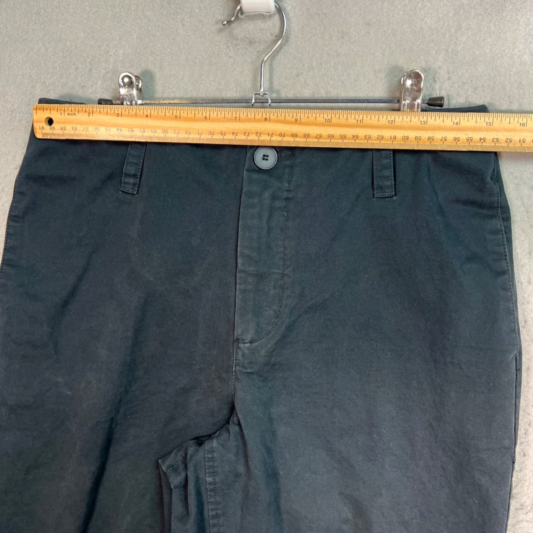 Oak + Fort Oak + Fort Womens Pants Cropped Straight Leg 100% Cotton Size 30 Black Adult Size 30" / US 8 / IT 44 - 5 Thumbnail