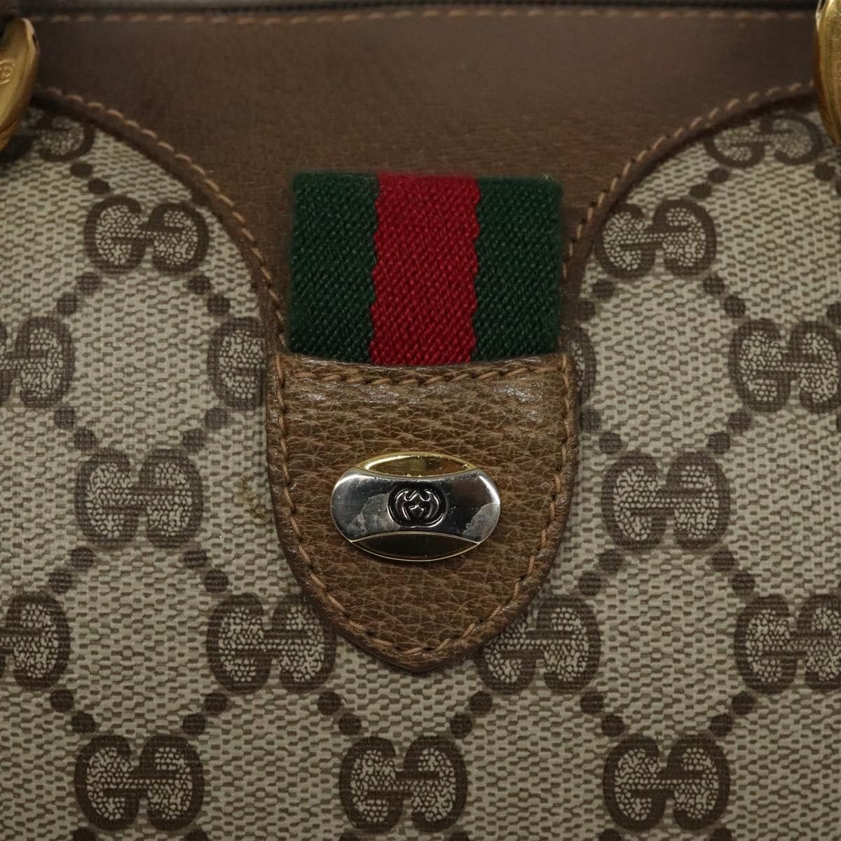 Gucci GUCCI GG Supreme Web Sherry Line Hand Bag Pvc Leather Beige Size ONE SIZE - 14 Thumbnail