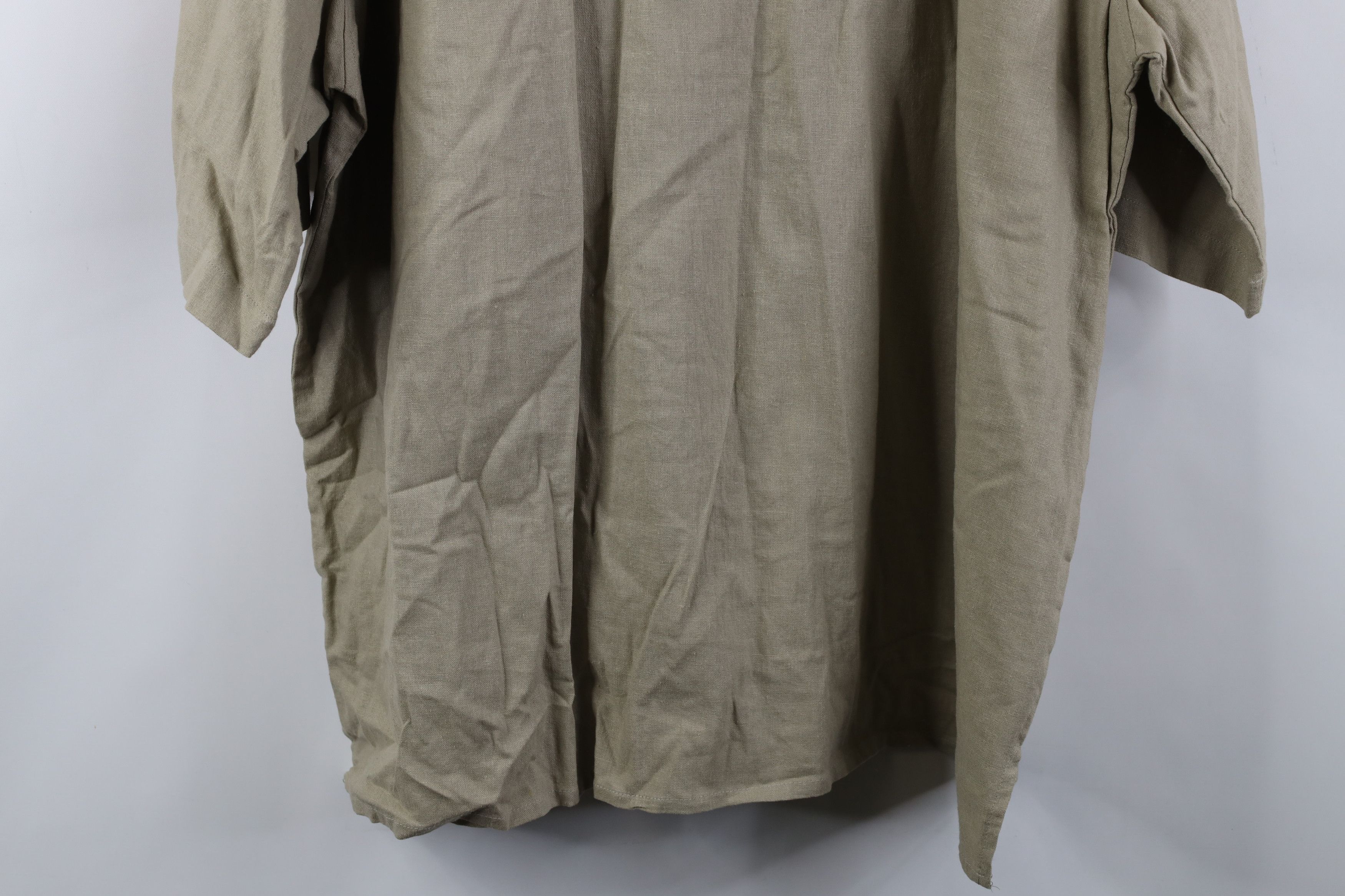 Vintage Deadstock Vintage 90s Y2K Linen Blend Button Shirt Sage Size US XXL / EU 58 / 5 - 12 Thumbnail