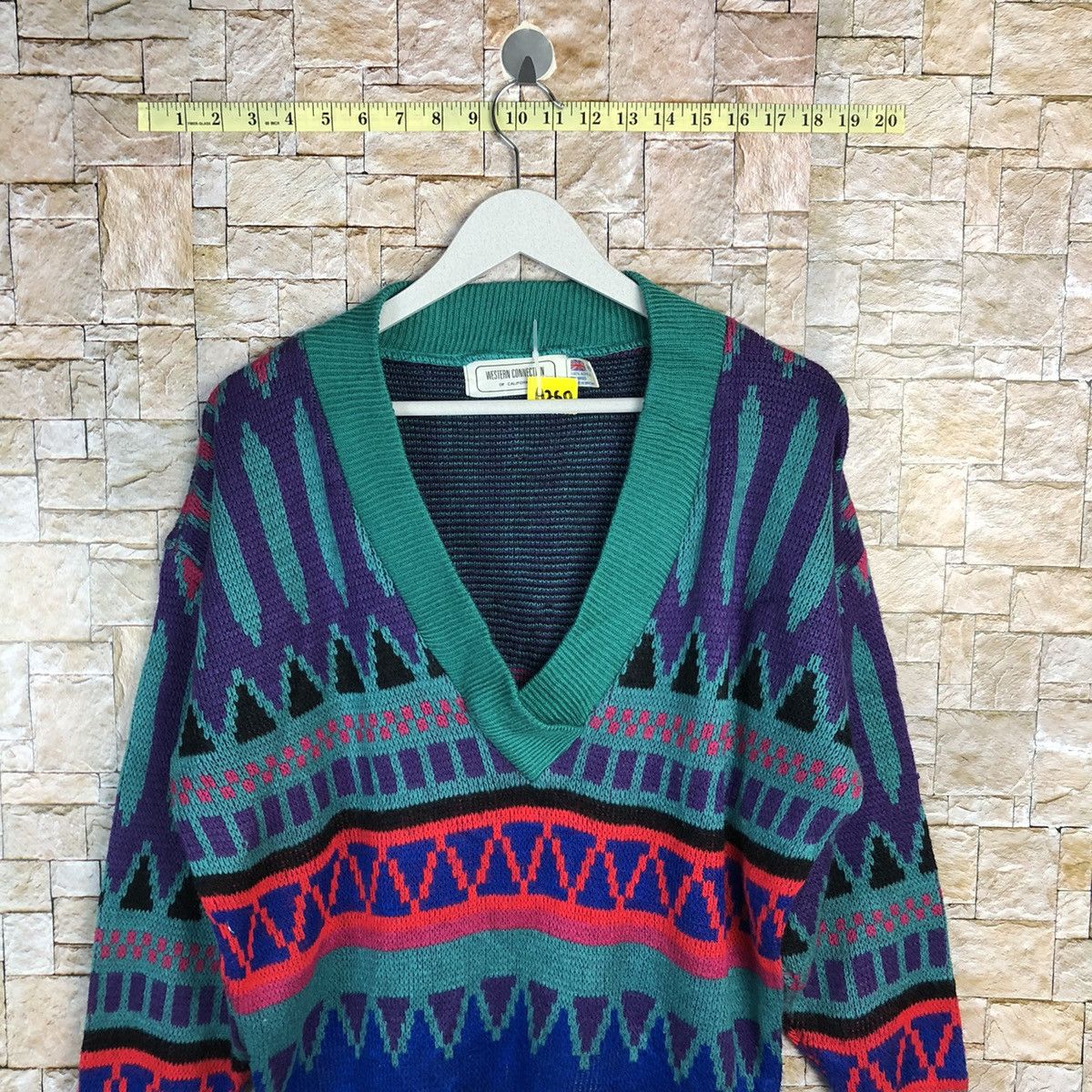 Homespun Knitwear Western Collection Green vintage art Knitwear #A260 Size US M / EU 48-50 / 2 - 2 Thumbnail