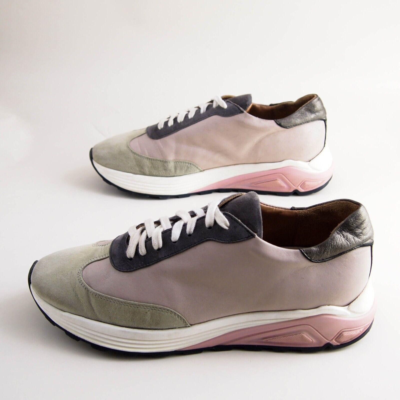 Designer PennyBlack Max Mara Sneakers Pink Gray Leather EU 40 US 10 Size US 10 / IT 40 - 2 Thumbnail