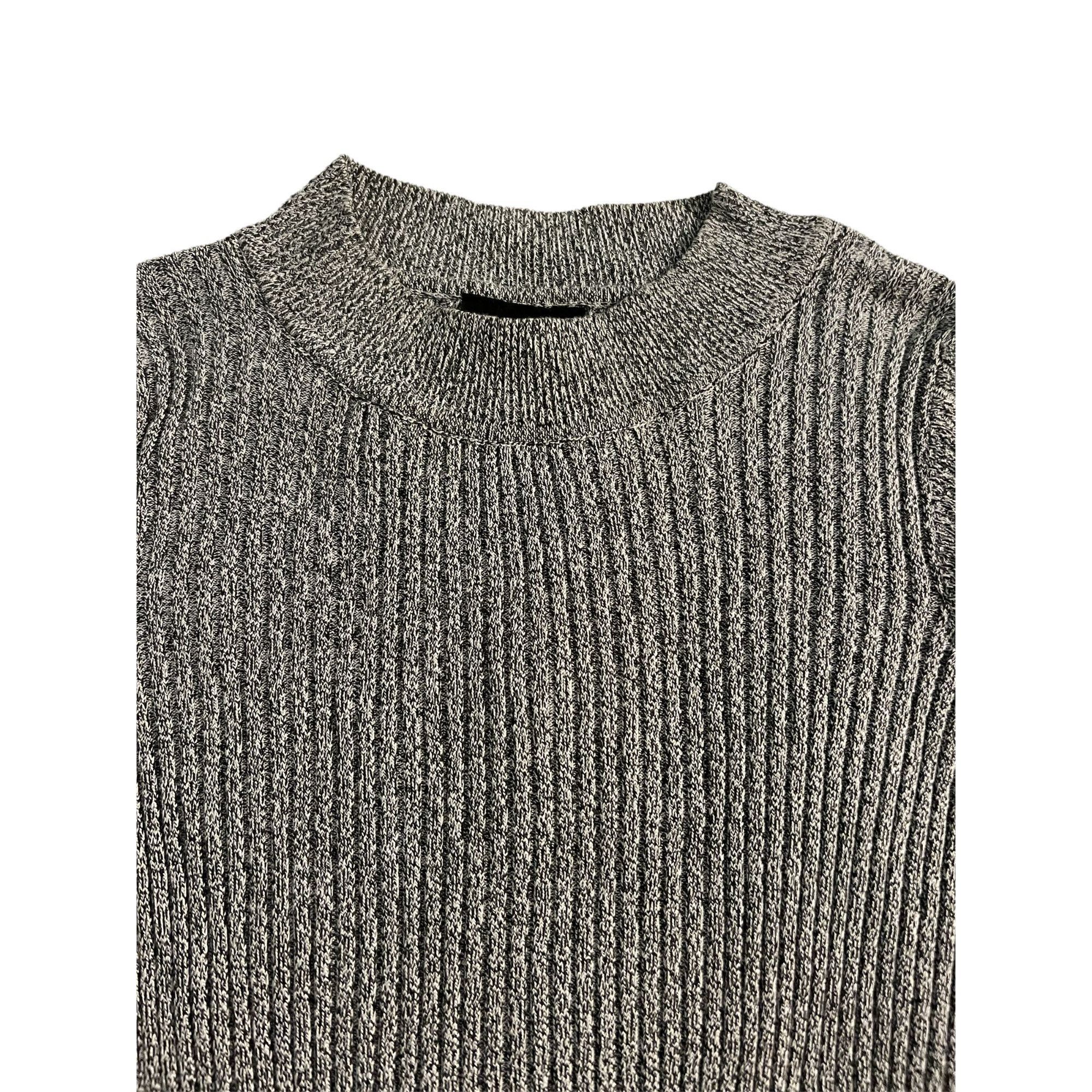 Topshop Topshop Heather Black Ribbed Sweater Tunic Side Slits Arm Sl Size M / US 6-8 / IT 42-44 - 5 Thumbnail