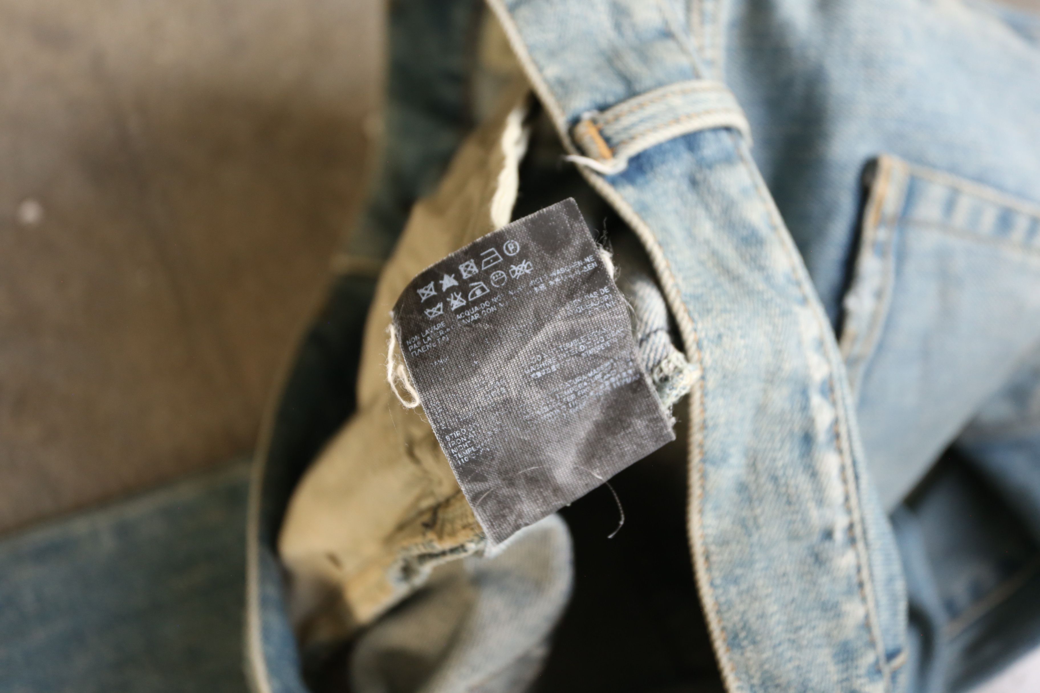 Saint Laurent Paris SLP - Hedi Slimane - F/W 15 - D02 Crash Denim Jean Size US 30 / EU 46 - 10 Thumbnail