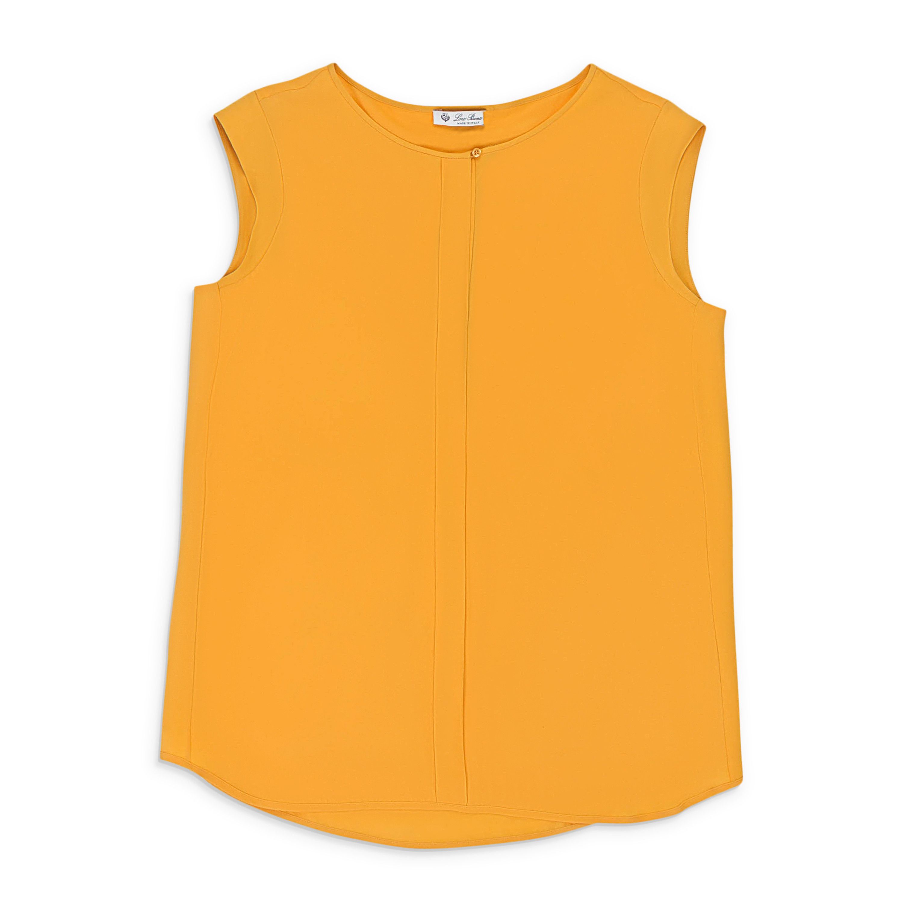 Loro Piana SCOOP NECK SHORT SLEEVE ORANGE BLOUSE SIZE 44 Size M / US 6-8 / IT 42-44 - 1 Thumbnail