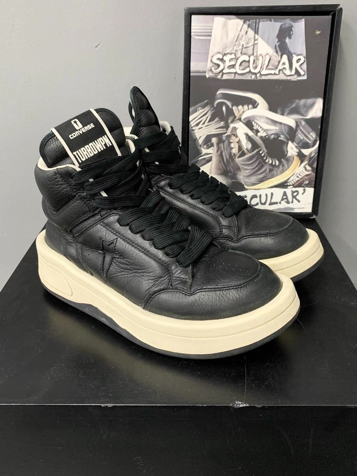 Rick Owens Rick Owens Converse DRKSHDW TURBODRK Weapon K34 Size US 7.5 / EU 40-41 - 2 Thumbnail