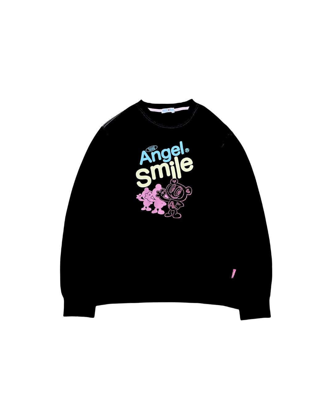 Angel Blue Angel Blue Angel Smile Graphic Sweatshirt – Black Size M / US 6-8 / IT 42-44 - 2 Thumbnail