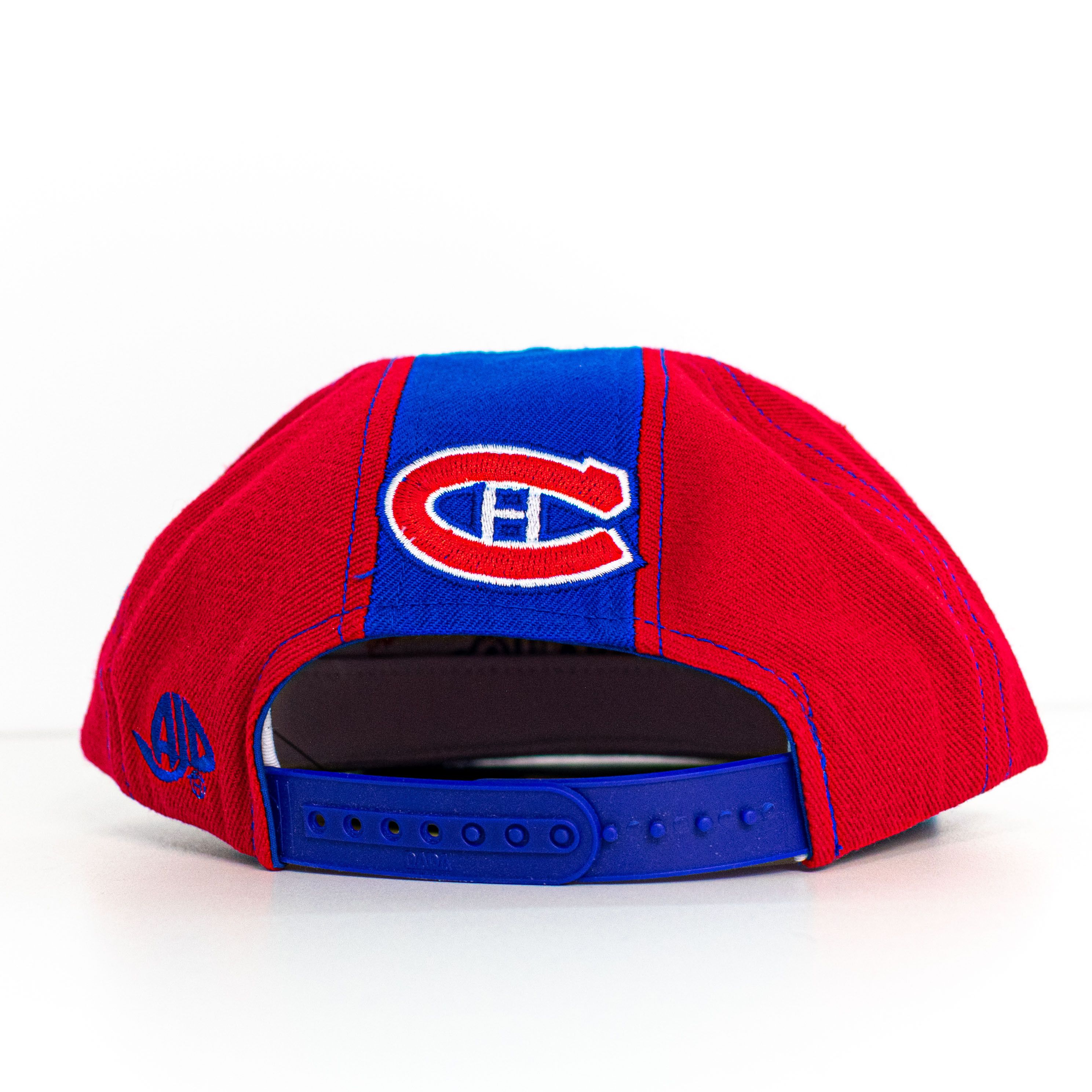NHL VTG 90s AJD Montreal Canadiens Double Line Snapback Hat Size ONE SIZE - 4 Thumbnail