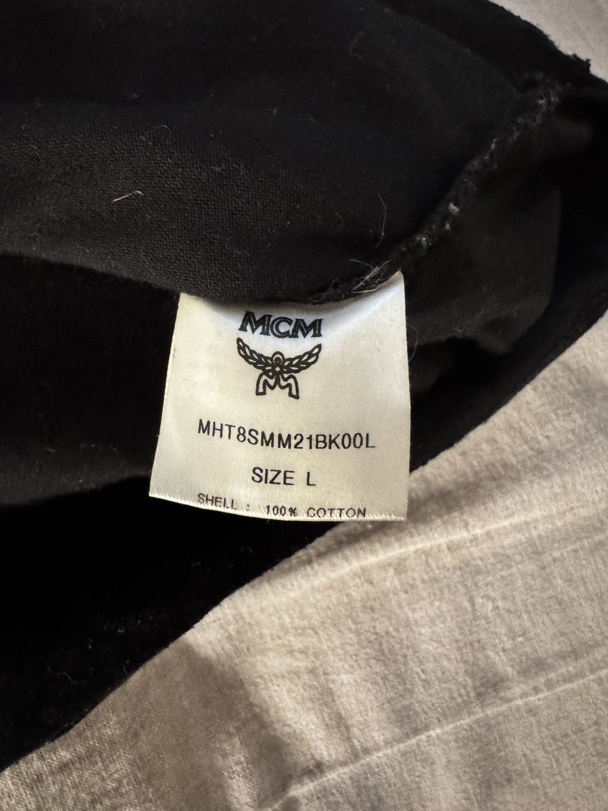 MCM MCM Men’s Black T-Shirt with Embroidered Design – Size Large Size US XL / EU 56 / 4 - 4 Thumbnail
