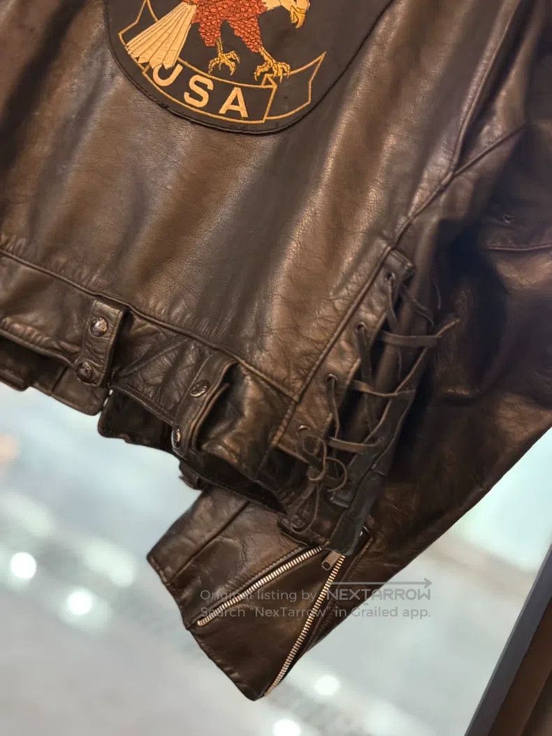 Schott Schott Cowhide embroidered leather jacket Size US XL / EU 56 / 4 - 7 Thumbnail