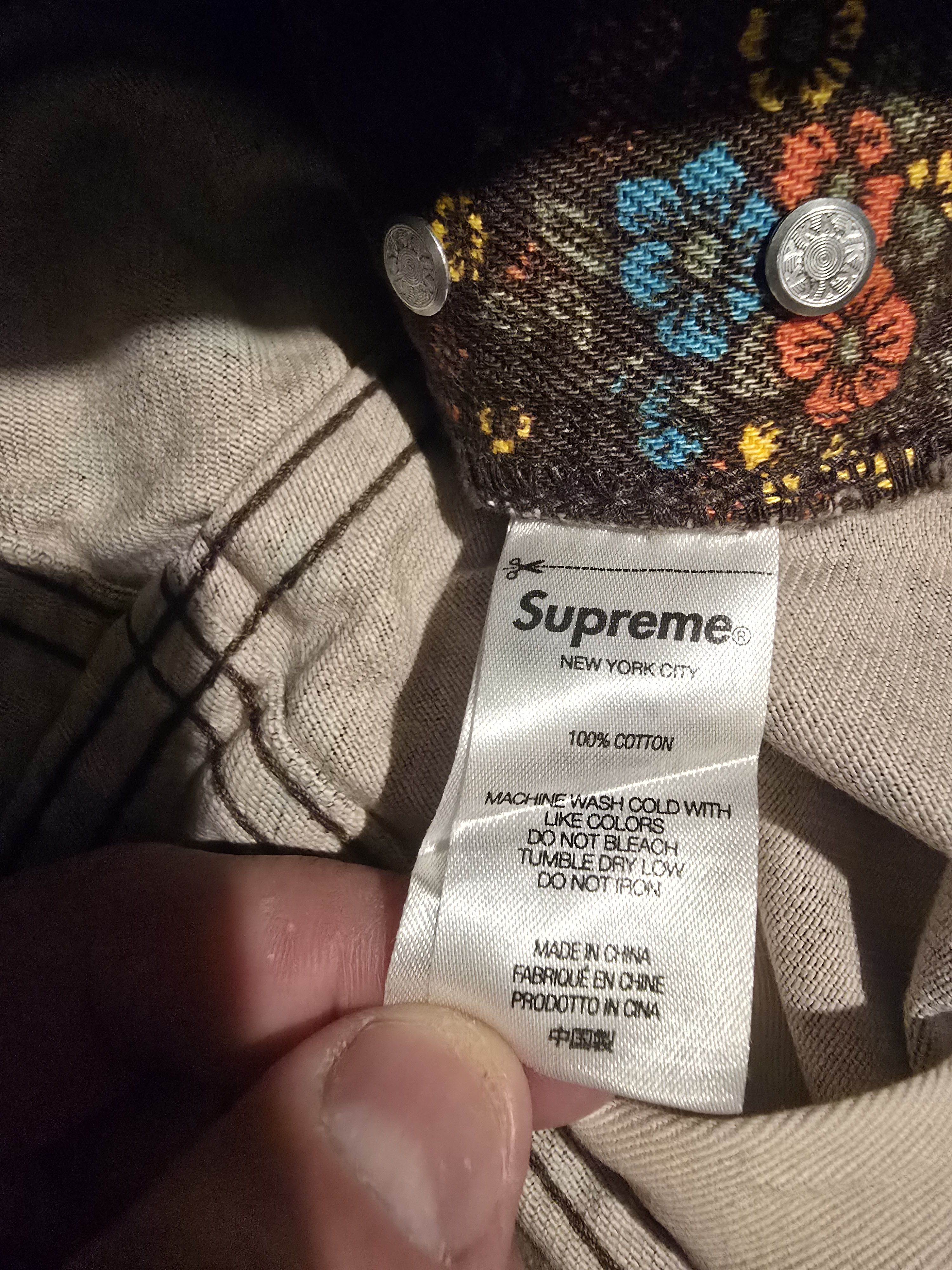 Supreme Supreme Regular Jean 'Flowers' (SS22). Size US 34 / EU 50 - 15 Thumbnail