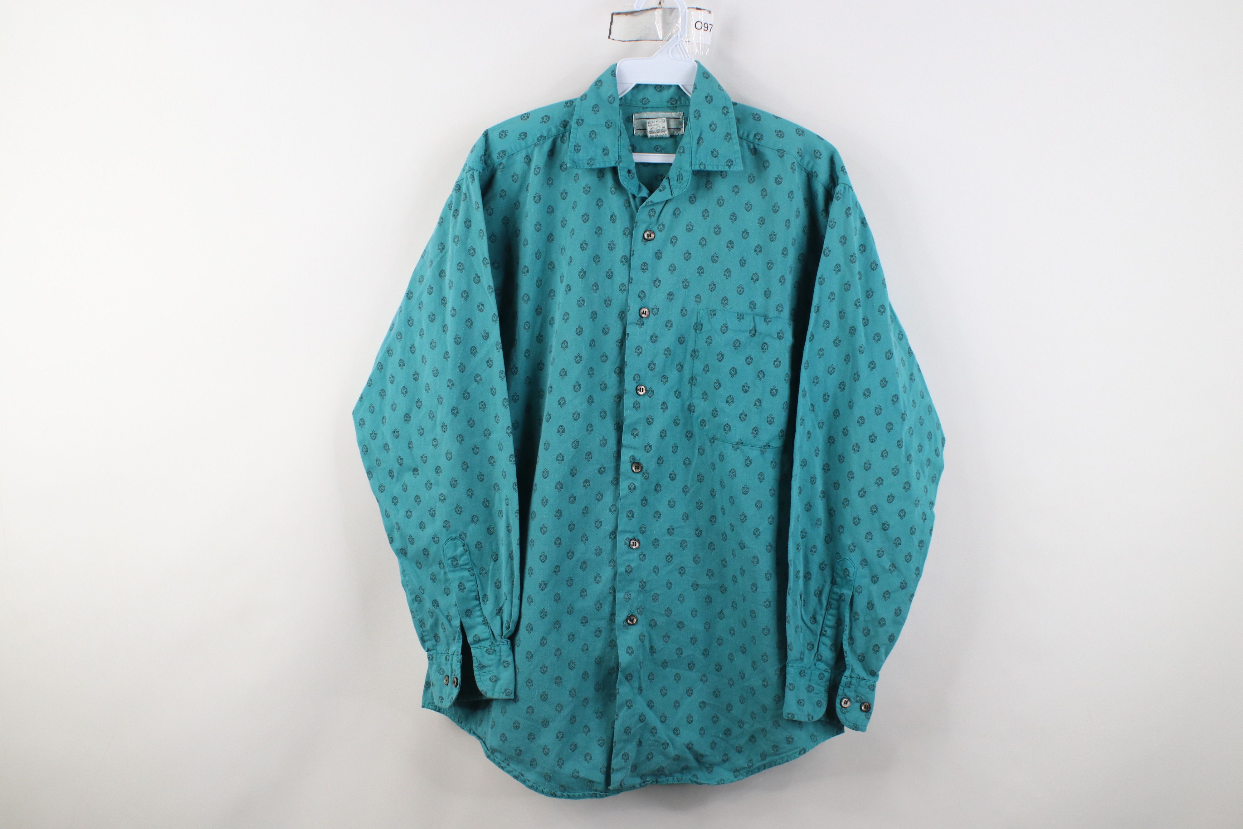 Gap Vintage 90s Gap All Over Print Collared Button Shirt Blue Size US S / EU 44-46 / 1 - 1 Thumbnail