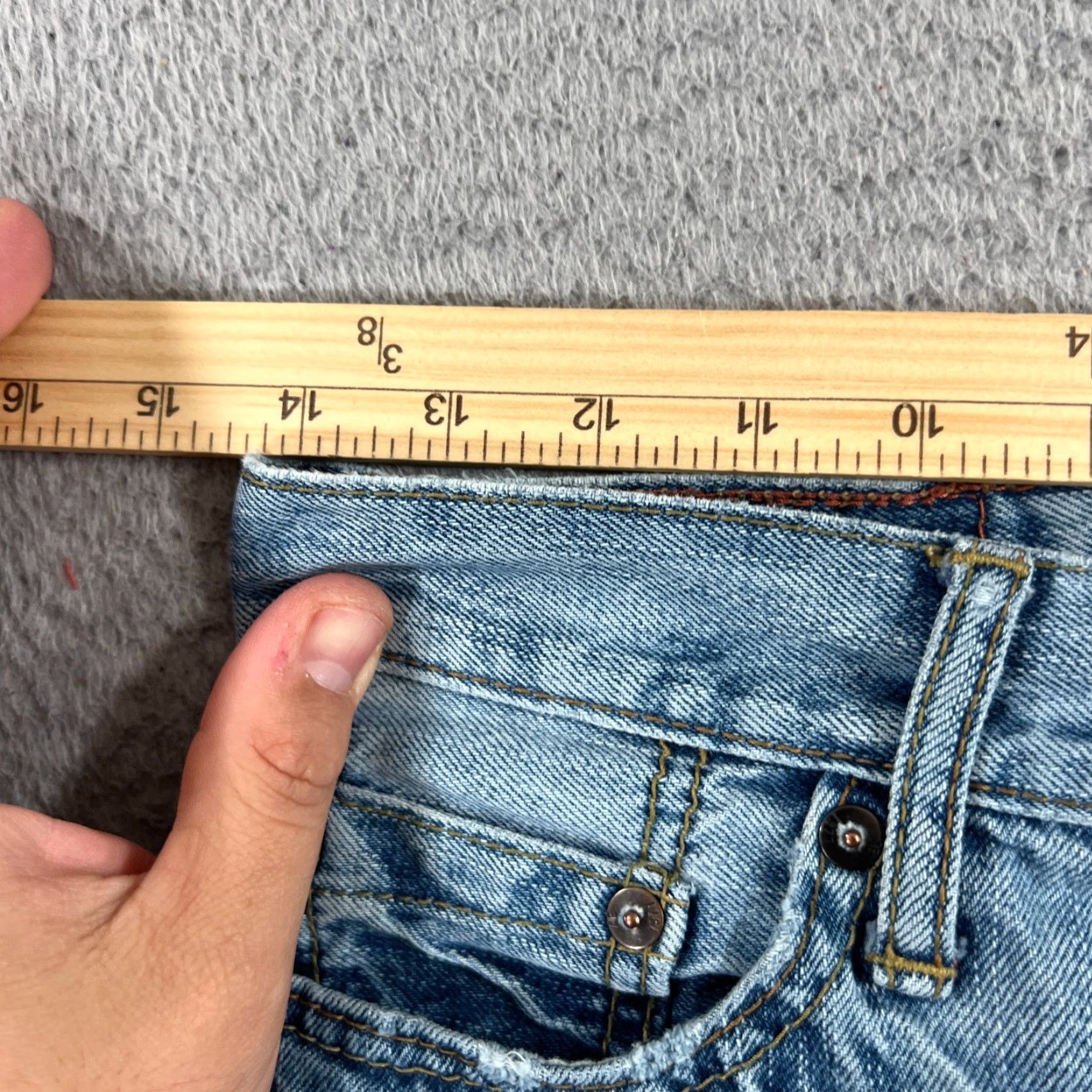 American Eagle Outfitters VINTAGE American Eagle Bootcut Jeans Mens 26x28 Blue Distressed Classic 5-Pocket Modern Grunge Size US 26 / EU 42 - 5 Thumbnail
