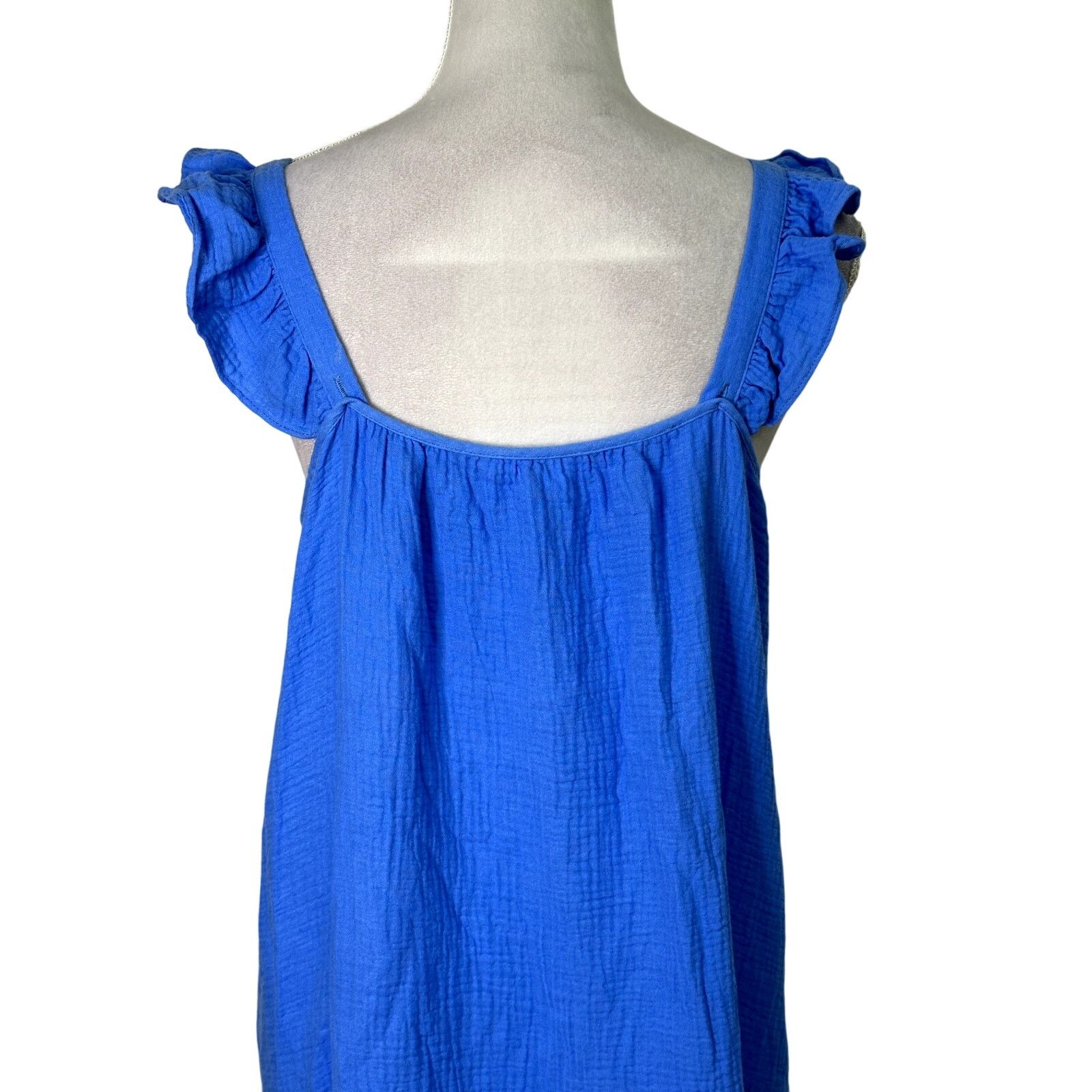 Steve Madden Steve Madden Maxi Dress Ruffled Flutter Straps Blue M NWOT Size M / US 6-8 / IT 42-44 - 6 Thumbnail