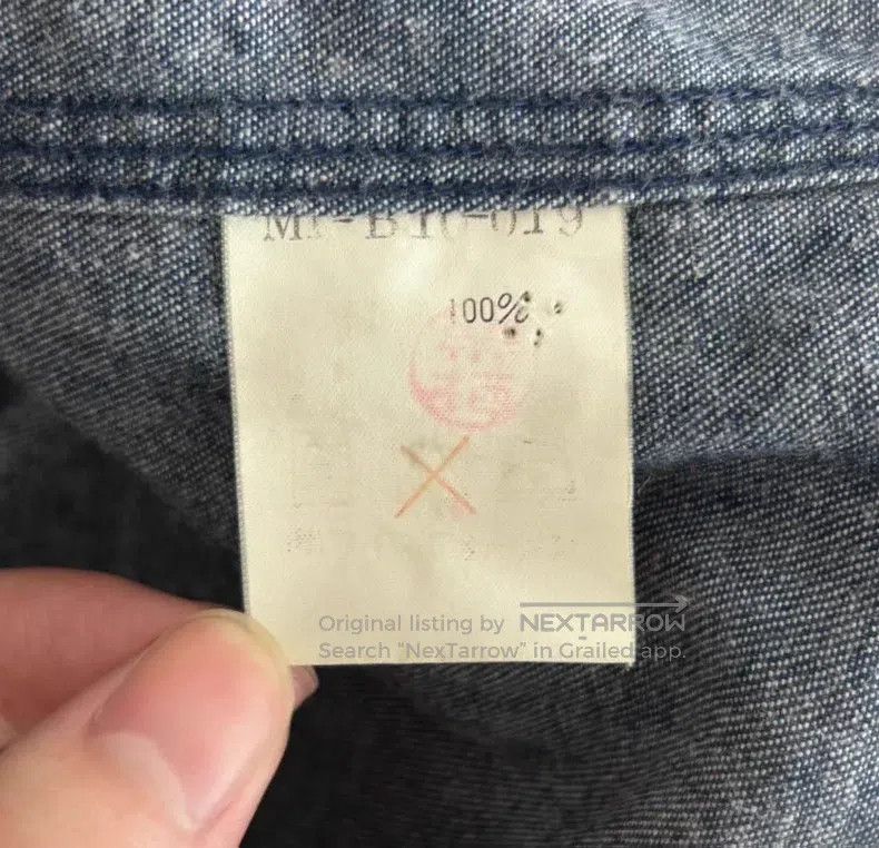 Yohji Yamamoto Yohji Yamamoto size os 90s Floral Neck Denim Shirt Size US M / EU 48-50 / 2 - 6 Thumbnail