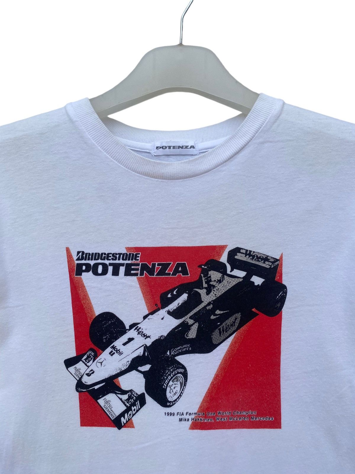 Vintage Vintage Potenza X Bridgestone Mika Hakinan Tees Size US M / EU 48-50 / 2 - 1 Thumbnail