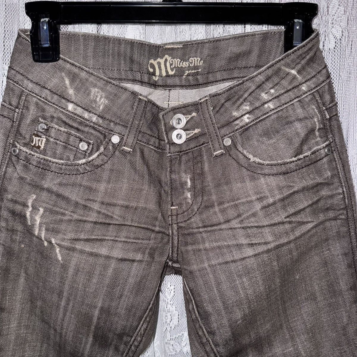 Miss Me Vintage Gray Low waisted Miss Mes Size 26" / US 2 / IT 38 - 2 Thumbnail