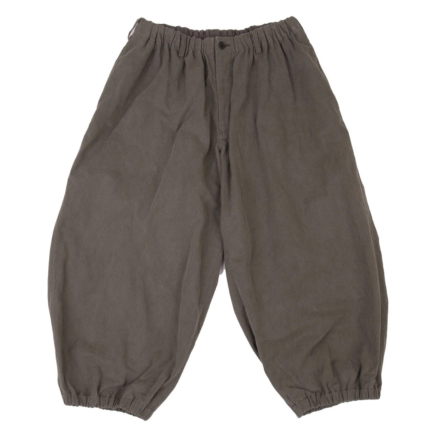 Yohji Yamamoto Yohji Yamamoto Cotton Tapered Pants Mocha 3 Size US 34 / EU 50 - 1 Thumbnail