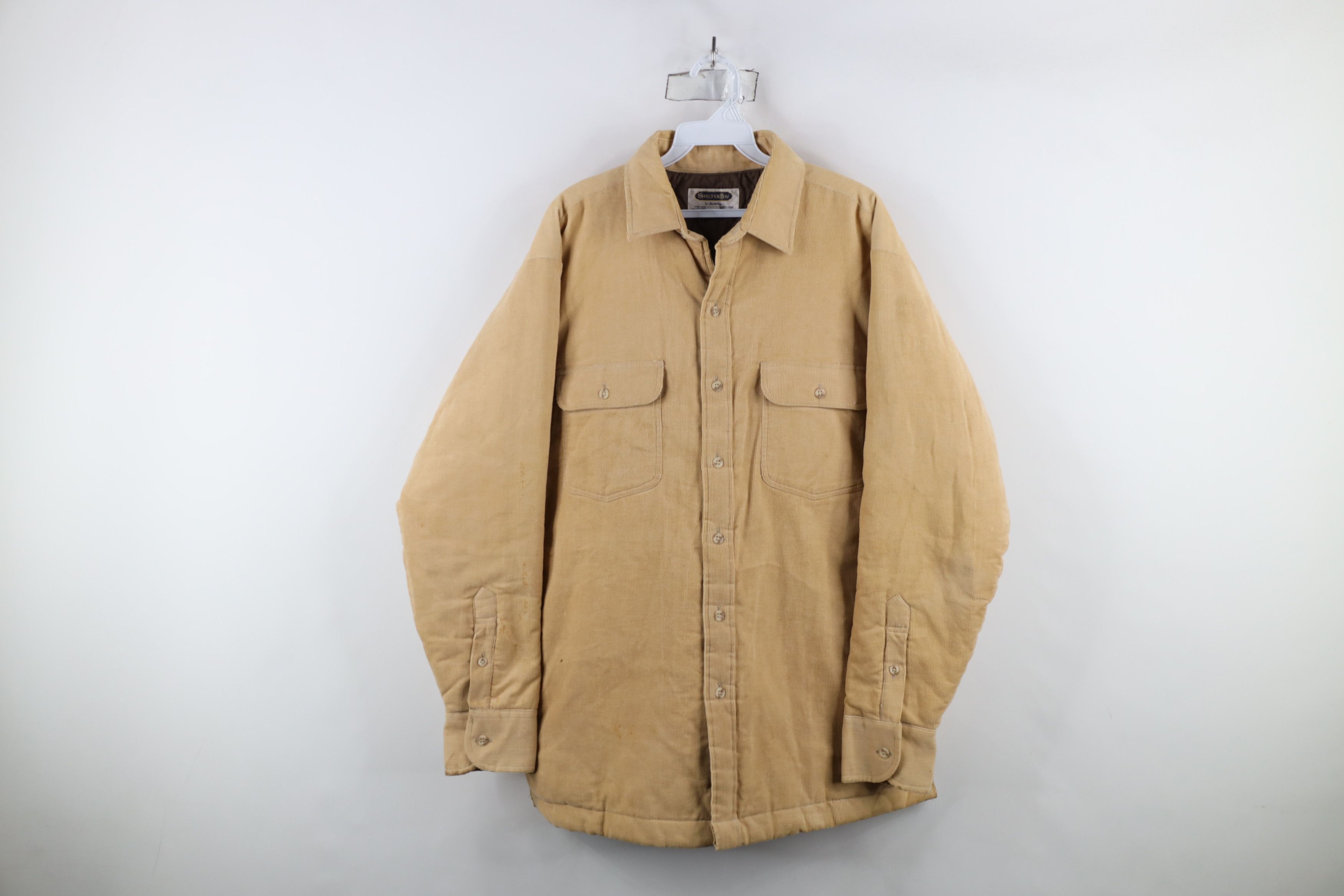 Vintage Vintage 70s Streetwear Corduroy Shirt Jacket Jac Shirt Size US L / EU 52-54 / 3 - 1 Thumbnail