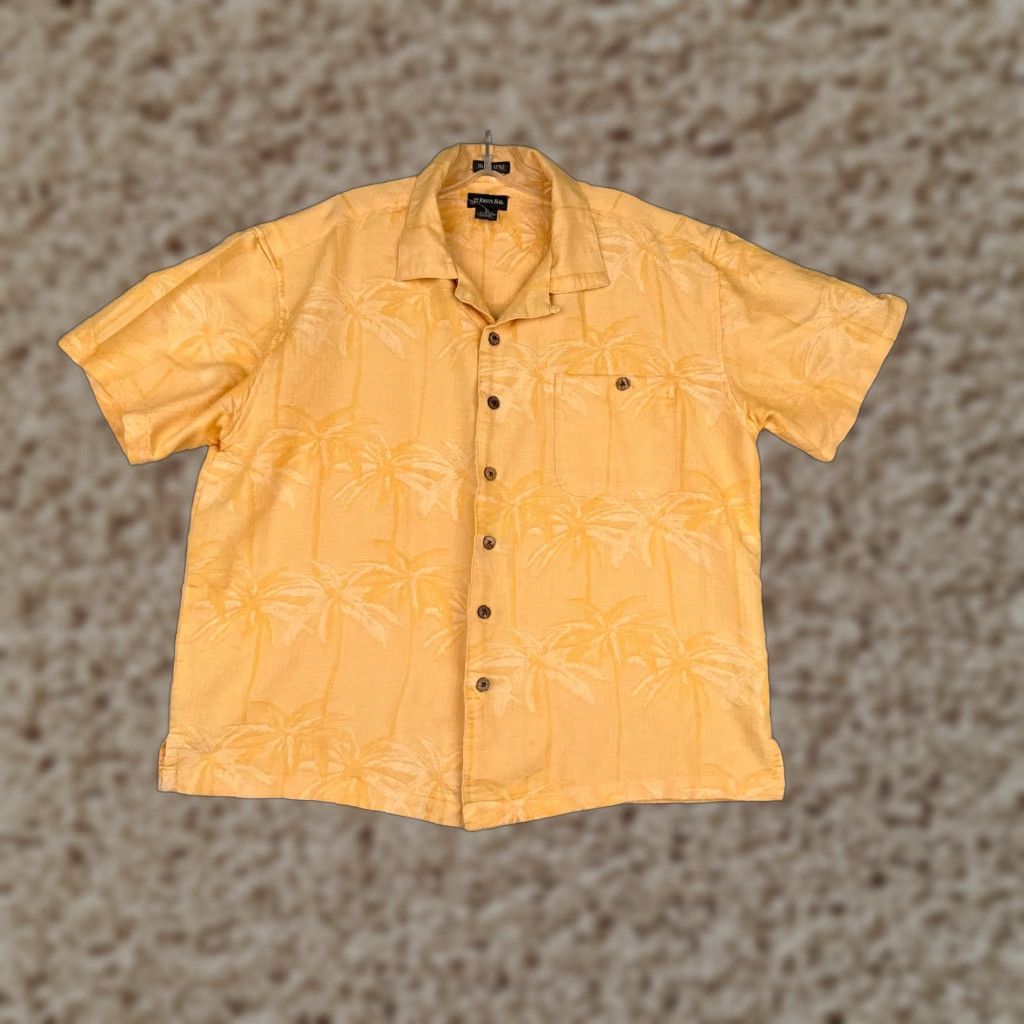 Vintage St. John's Bay Shirt Men Large Orange Palm Tree Hawaiian Rayon Blend Embroidered Button-Up Size US L / EU 52-54 / 3 - 1 Thumbnail