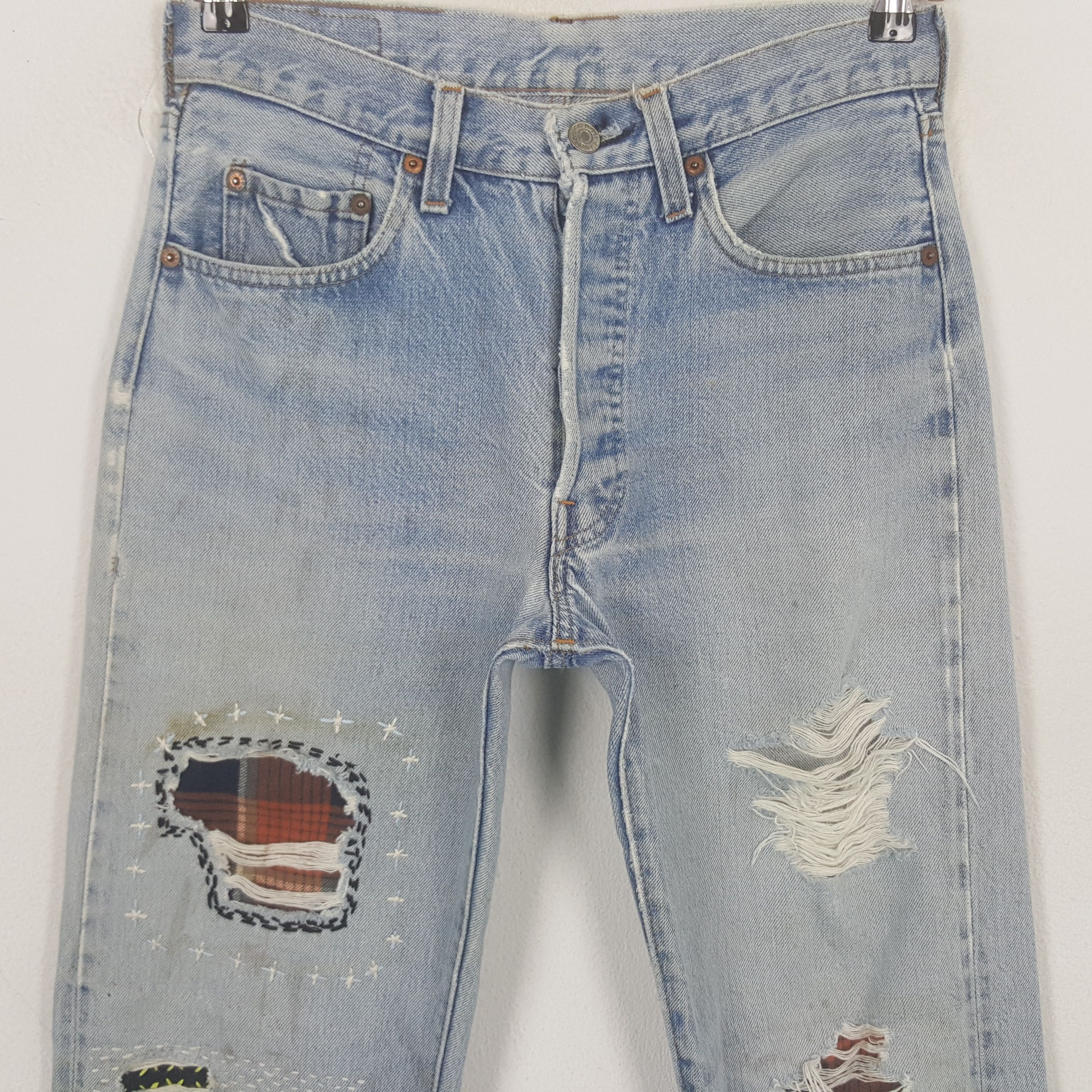 Levi's Vintage Levi's 501 Selvedge Grunge Denim Jeans C297N11 Size US 28 / EU 44 - 2 Thumbnail