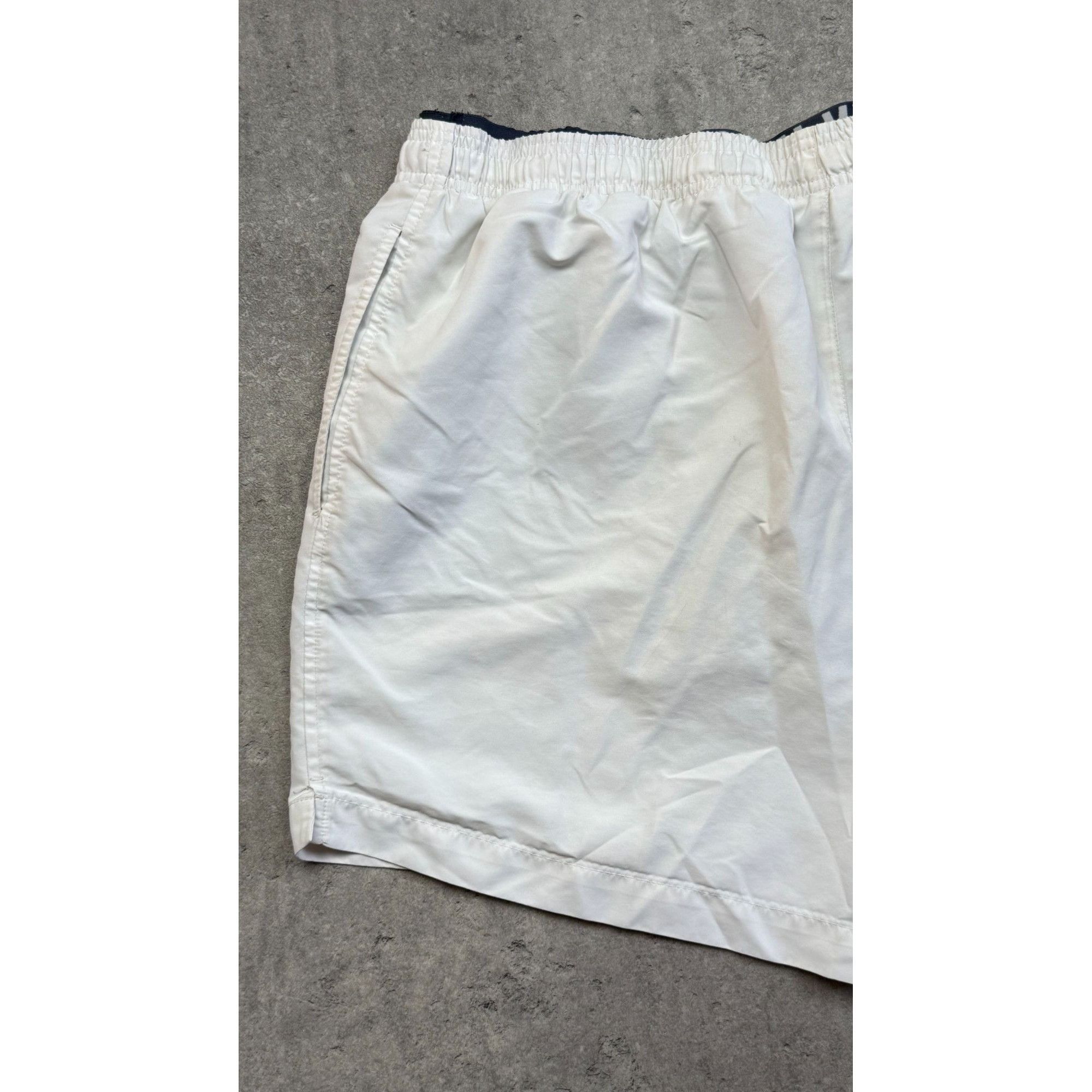 Calvin Klein CALVIN KLEIN Men's Double Waistband Swim Shorts – White – Si Size US 36 / EU 52 - 3 Thumbnail