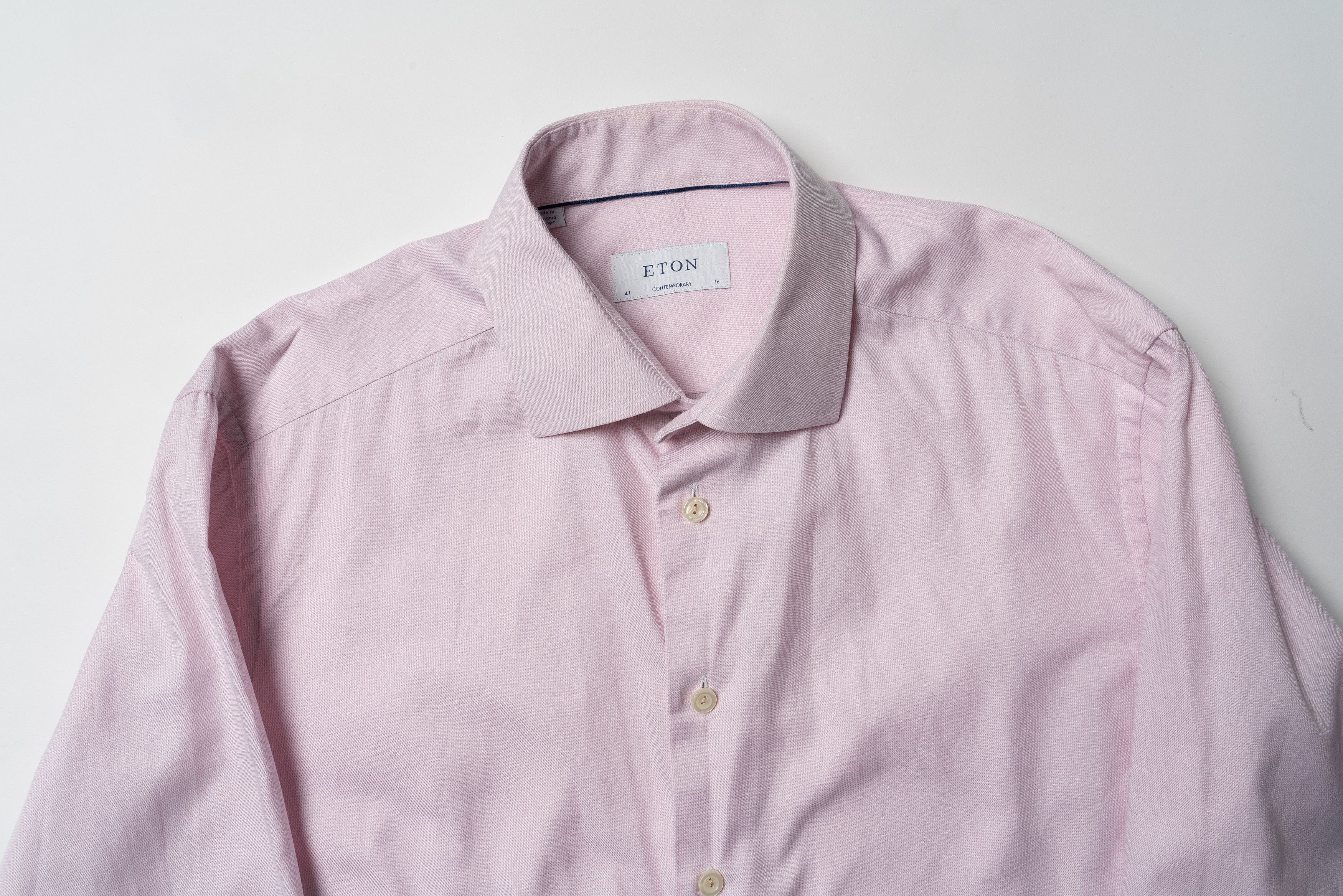 Eton 🔵ETON Contemporary Pink Cotton Button Up Shirt Size US L / EU 52-54 / 3 - 1 Thumbnail