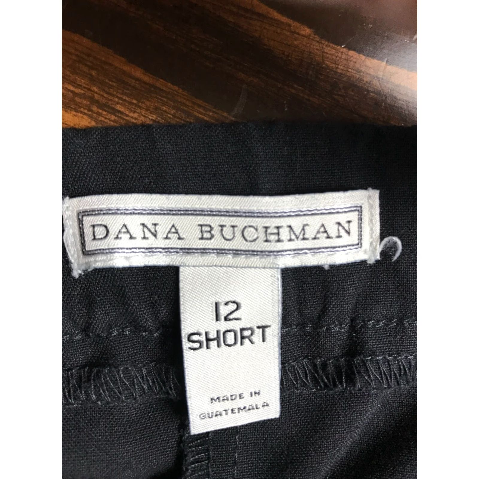 Vintage Dana Buchman Women's Pants Size 12 Short Black Dress Pants Straight Size 34" / US 12 / IT 48 - 6 Thumbnail