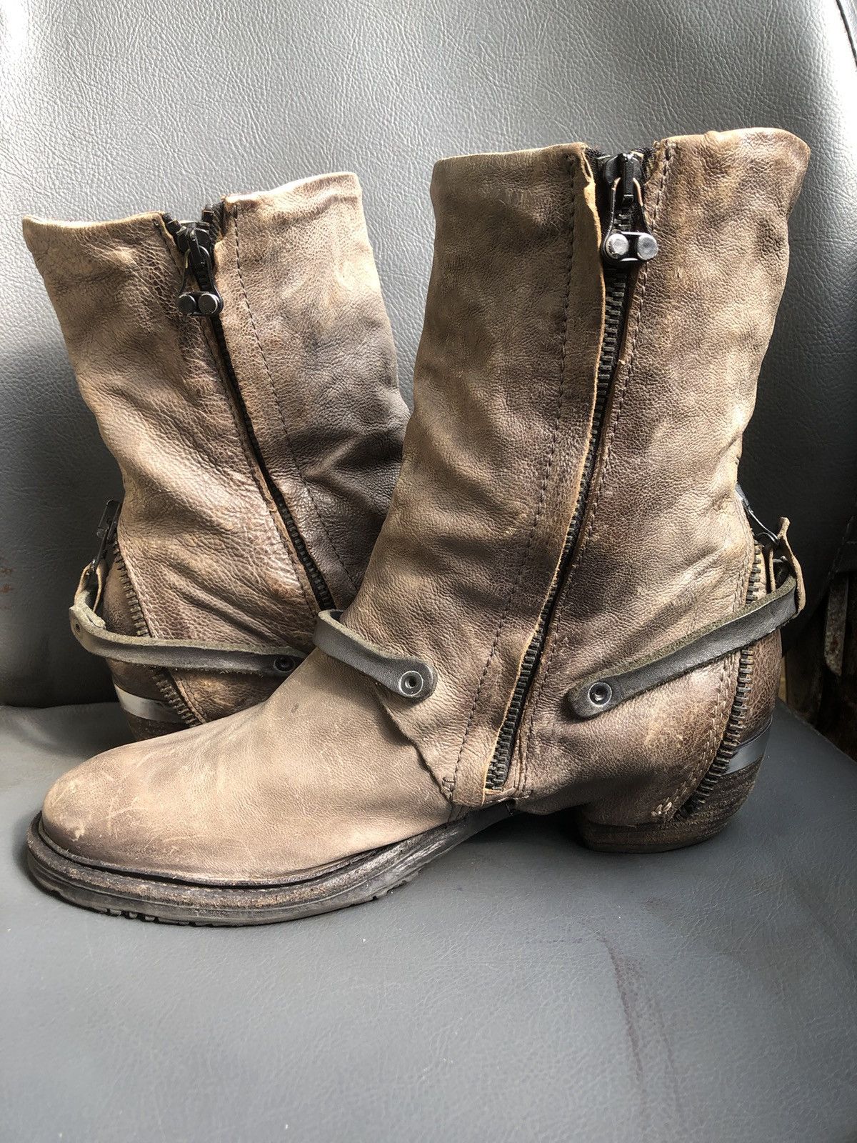 A.S.98 A.S 98 Grey Calf Skin Leather Women’s Boots Size 39 Size US 8.5 / IT 38.5 - 7 Thumbnail