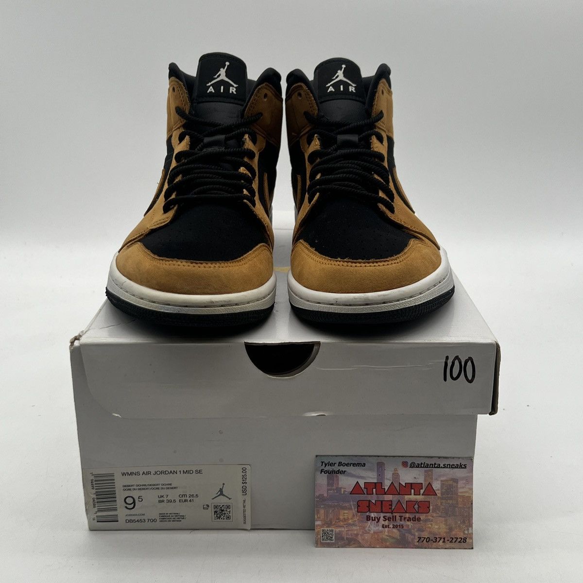 Nike Wmns air Jordan 1 mid desert ochre Size US 9.5 / IT 39.5 - 2 Thumbnail