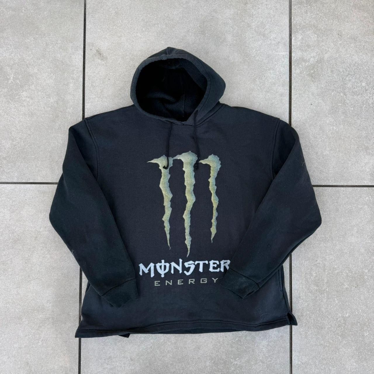 Vintage Monster Energy Vintage 90s Black Sweatshirt Size US L / EU 52-54 / 3 - 1 Thumbnail