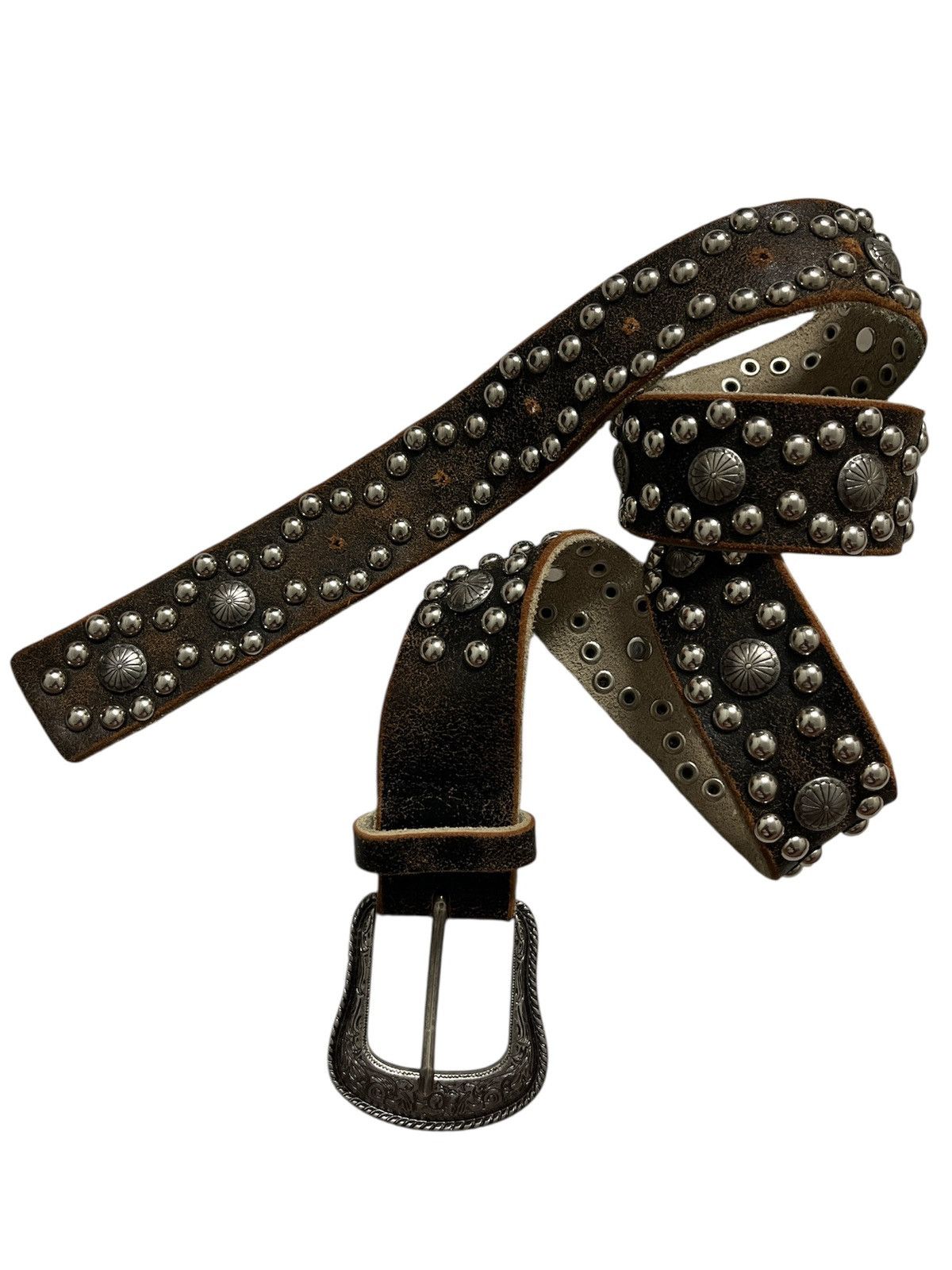 Handmade Studded Belt Leather Unbrand x Handmade Size 36 - 1 Thumbnail