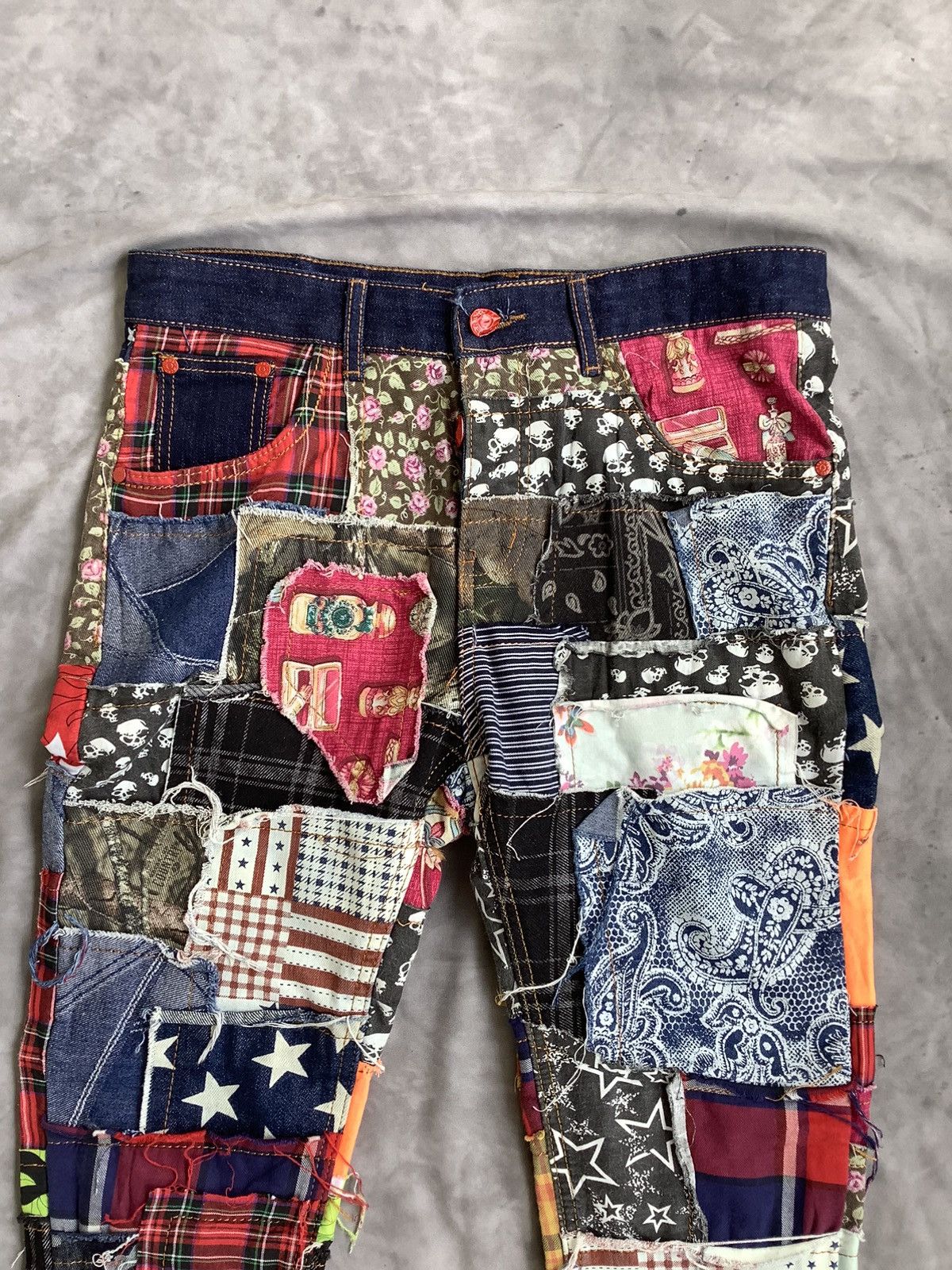 If Six Was Nine If6w9 Style Patchwork Emo Punk Size US 34 / EU 50 - 3 Thumbnail