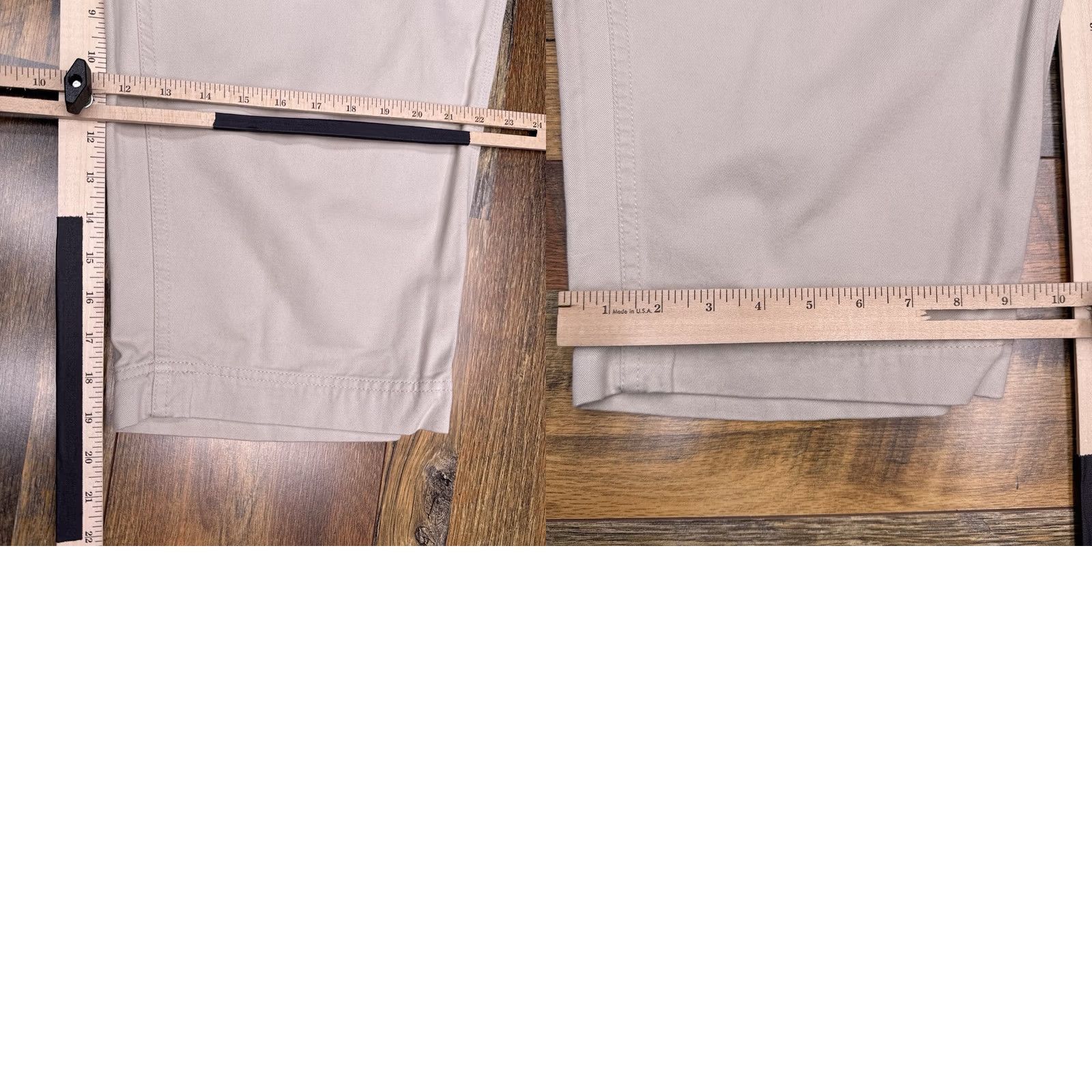Lee Lee Capri Pants Womens 12M Tan High Rise Twill Relaxed Straight 19.5in 32in Waist Button Zip NWT Size 34" / US 12 / IT 48 - 9 Thumbnail