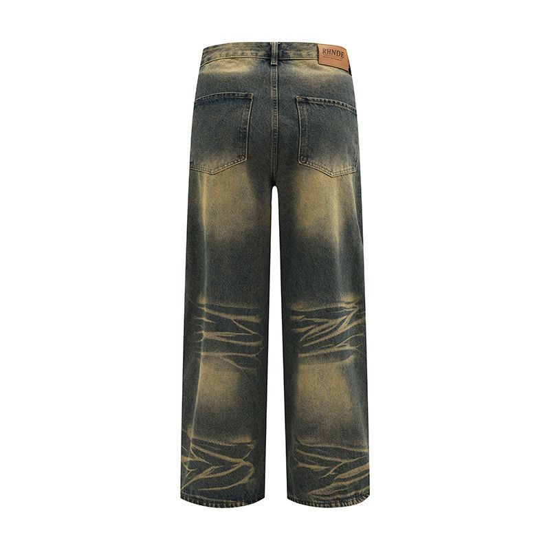 Vintage High street American retro washed work jeans for men Size US 32 / EU 48 - 2 Thumbnail