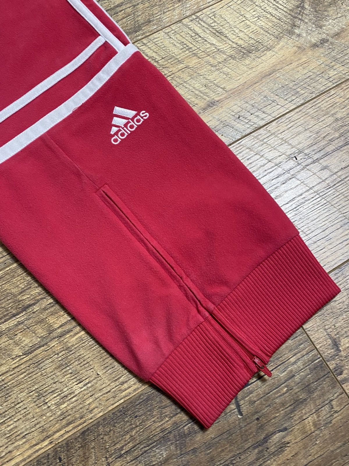 Adidas Vintage 2006 Adidas Pink Fleece Track Pants Y2K Archive Rare Size US 32 / EU 48 - 4 Thumbnail