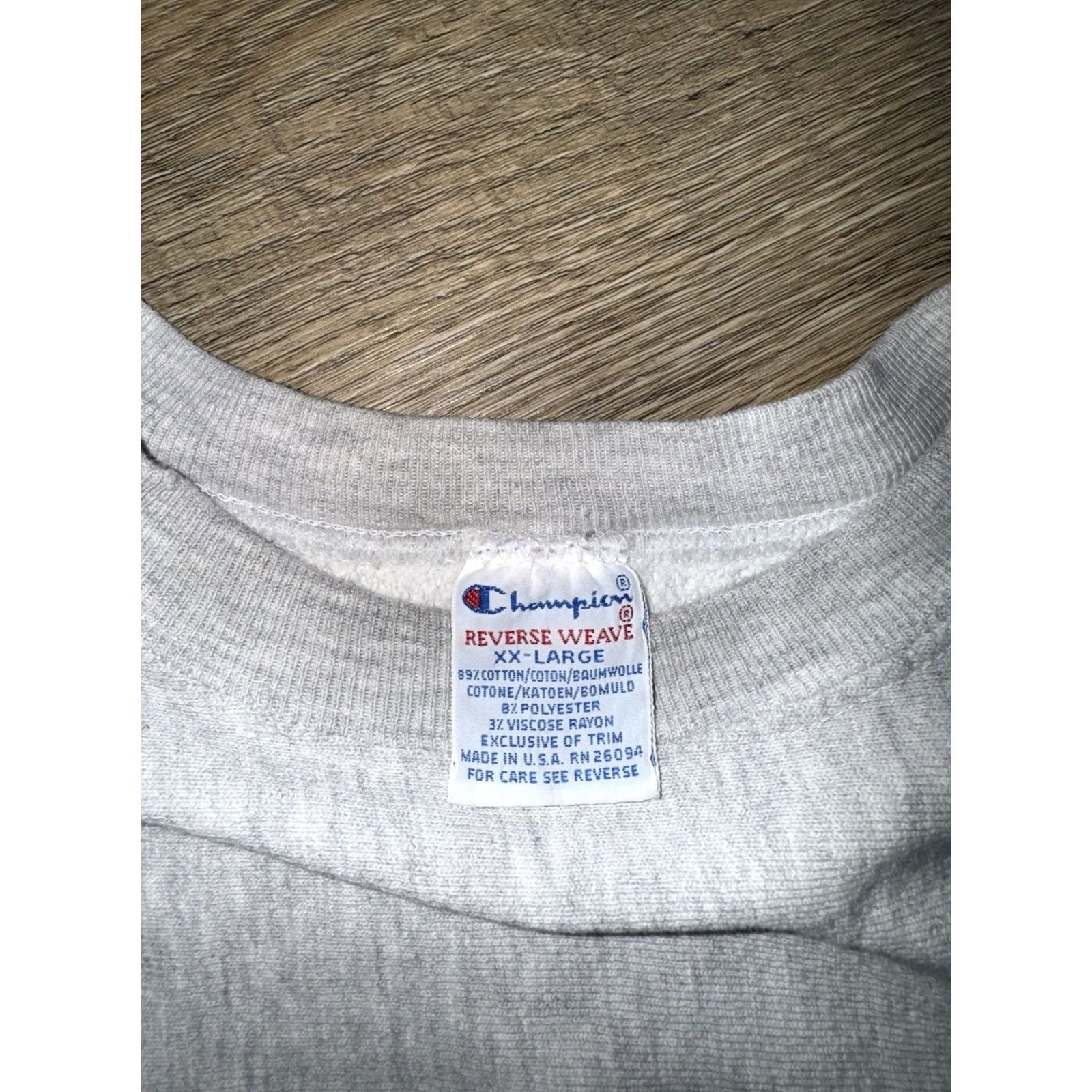 Champion VINTAGE Champion Reverse Weave Sweatshirt NHL Chicago Blackhawks Gray Adult XXL Mens Size US XXL / EU 58 / 5 - 2 Thumbnail