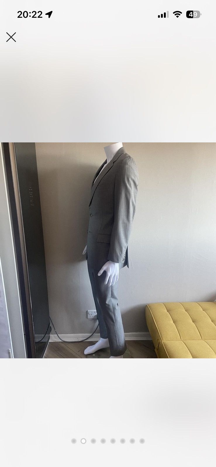 Hugo Boss Hugo Boss Red Label 2 Piece Awe Holl Pin Stripe Suit Size 48R - 2 Thumbnail