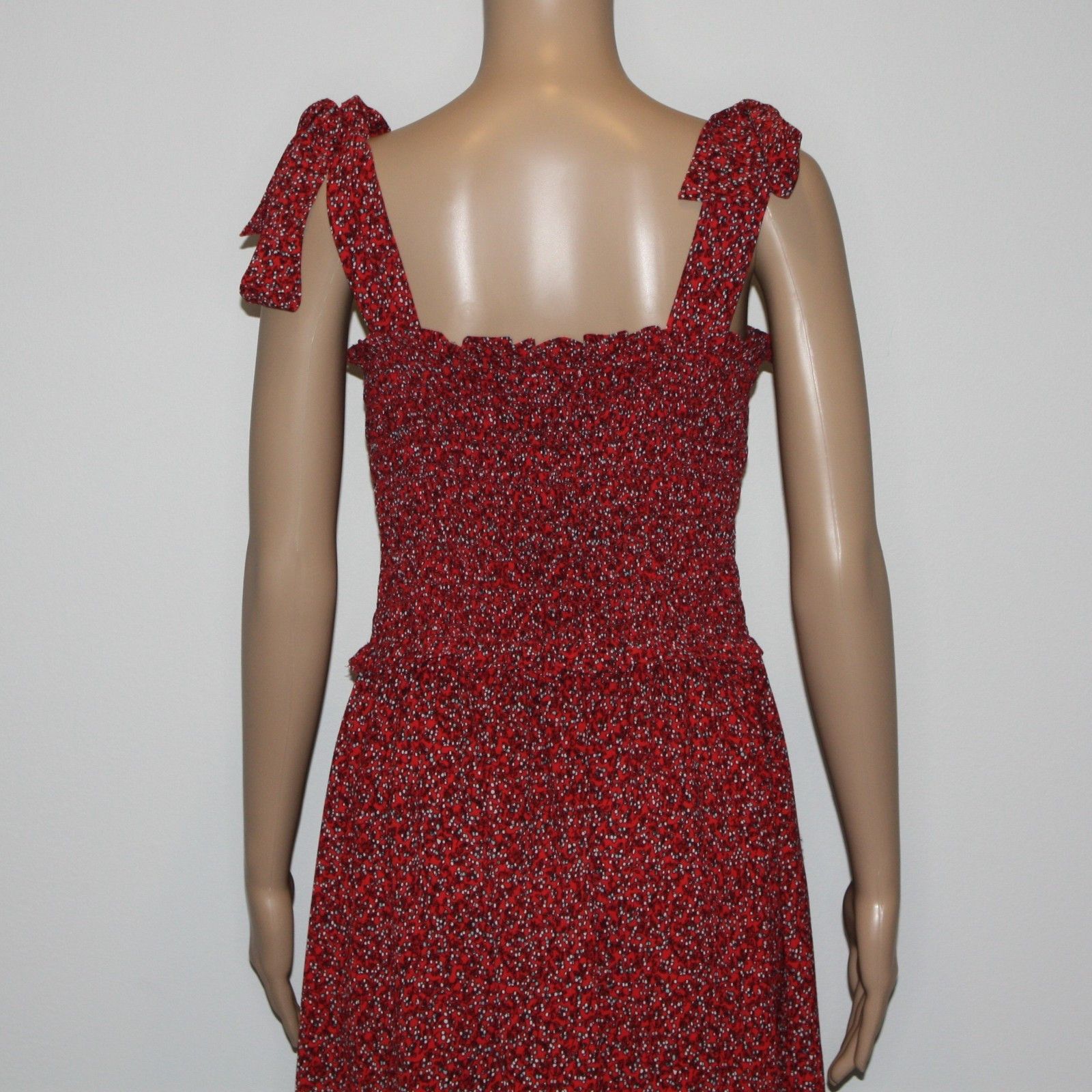 Other Max Studio Tie Strap Smocked Bodice Maxi Dress in Red Color Size L / US 10 / IT 46 - 6 Thumbnail