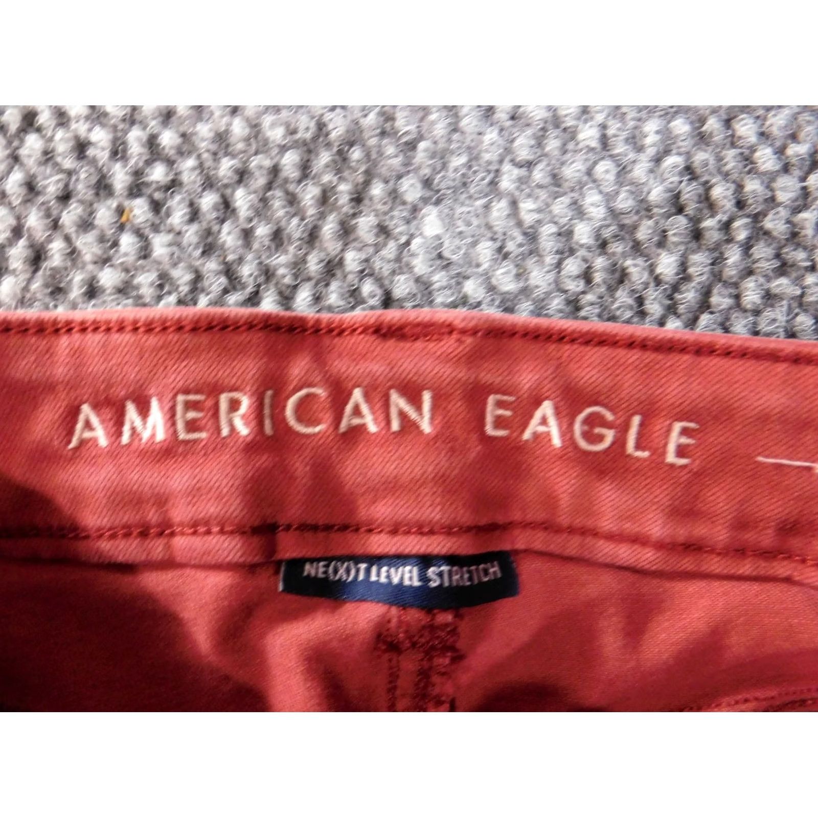 American Eagle Outfitters American Eagle Outfitters Jeans Jegging Red Womens 0 Stretch Denim Dark 28in Inseam Mid Rise Regular Life: Classic N/A Size 25" / US 0 / IT 36 - 3 Thumbnail