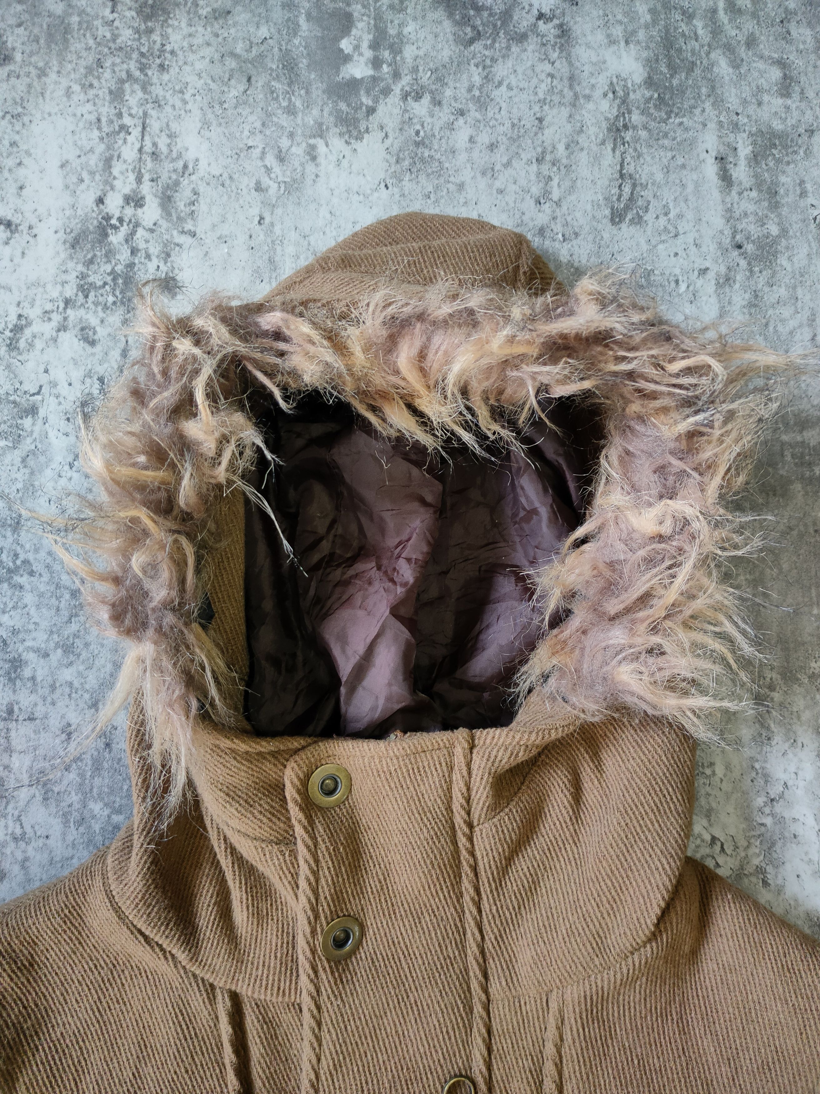 Semantic Design duffle jacket fur hoodie