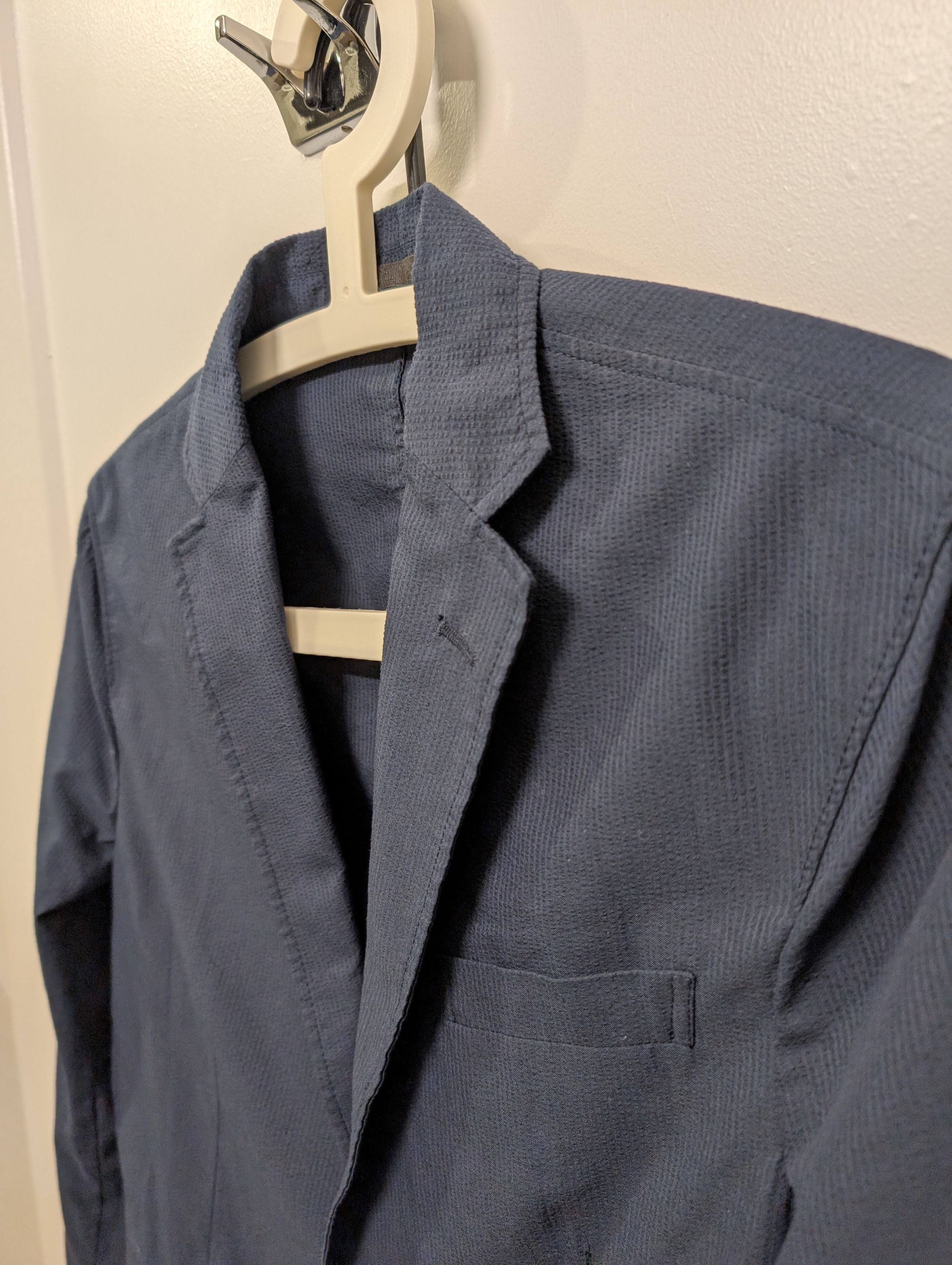 Uniqlo Small seersucker lightweight blazer travel Size 36S - 3 Thumbnail