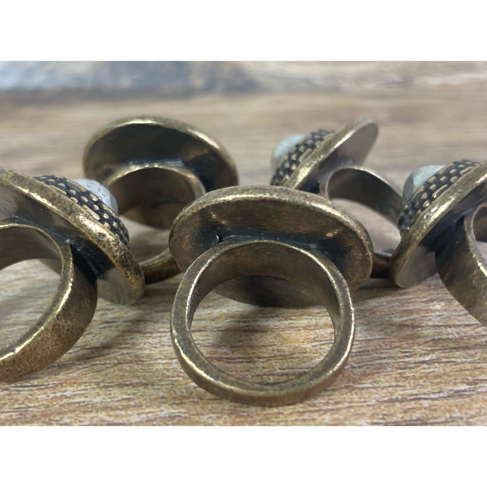Other 5 Rings Mixed Metal Boho Set Statement Jewelry Stacking Size ONE SIZE - 8 Thumbnail