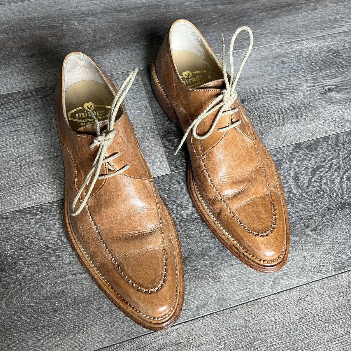 Mirage × Vintage Vintage 1980s Mirage Oxford Lace Leather Loafers Shoes 40.5 Size US 10 / EU 43 - 1 Thumbnail