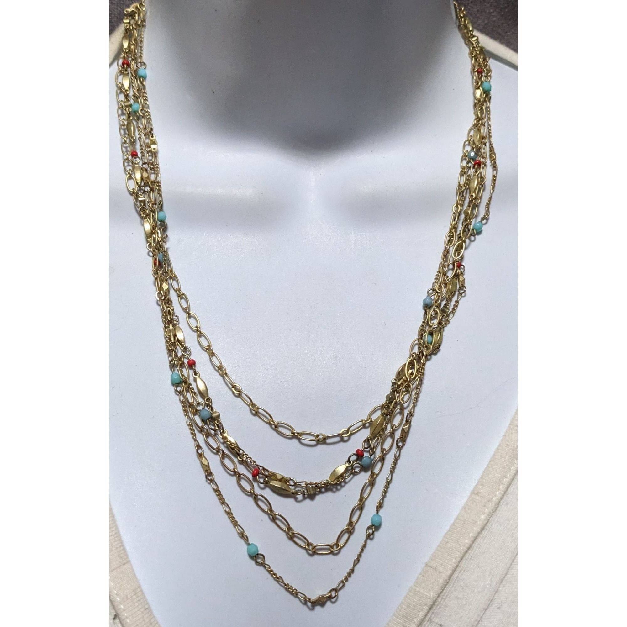 Other Bohemian Multilayer Chain Beaded Necklace Size ONE SIZE - 2 Thumbnail