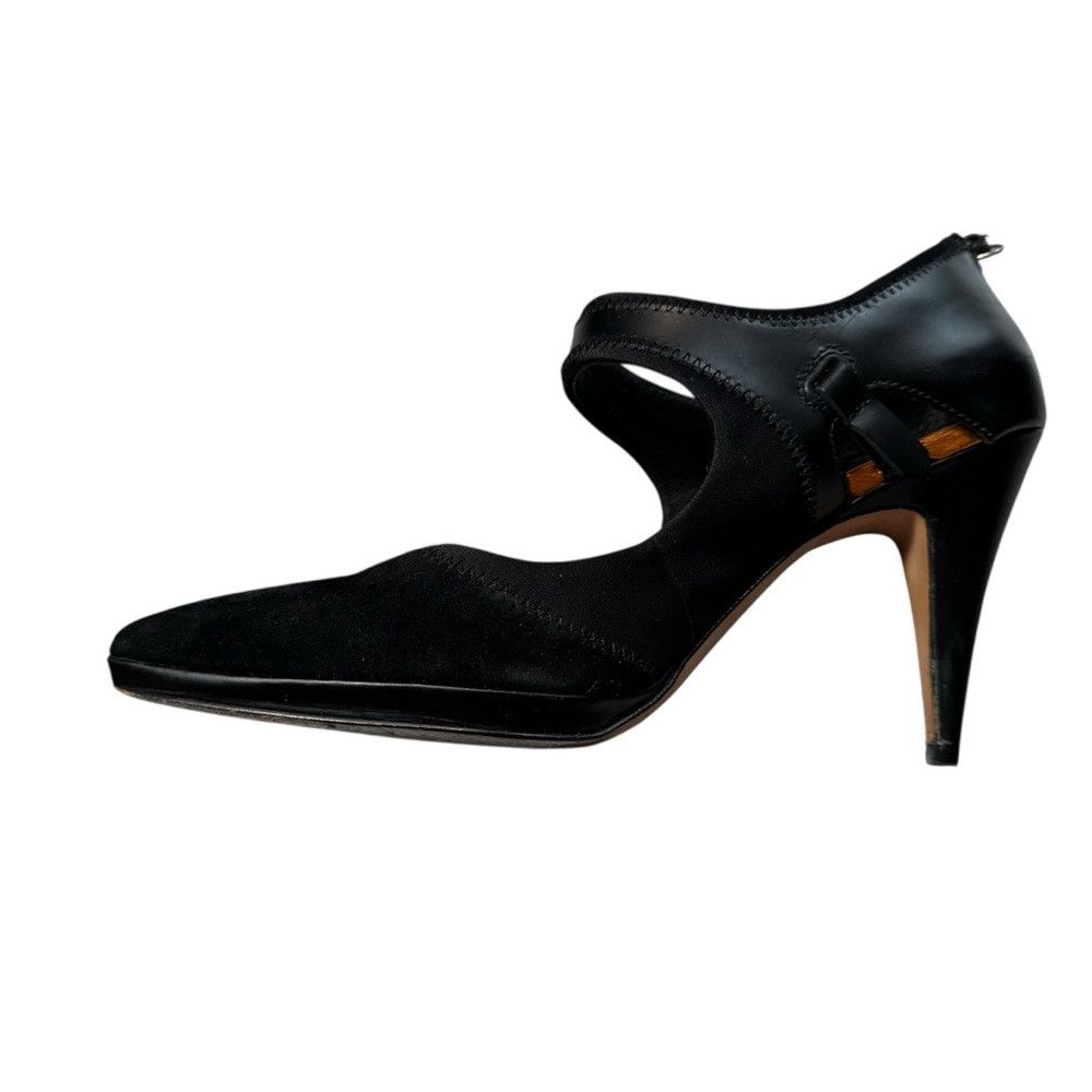 L.A.M.B. L.A.M.B. Black Leather And Suede KELLSIE Mary Jane Back Zip Size US 8 / IT 38 - 2 Thumbnail