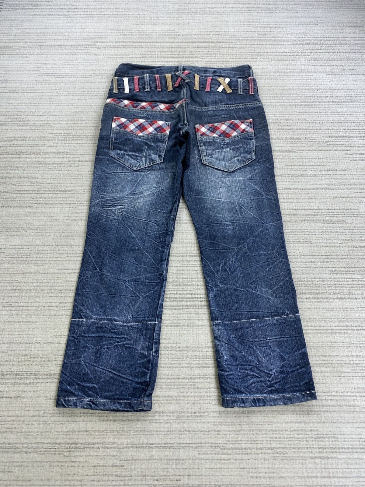 If Six Was Nine Vintage Roddle Japanese Brand Punk Double Waist Denim Pants Size US 31 - 3 Thumbnail