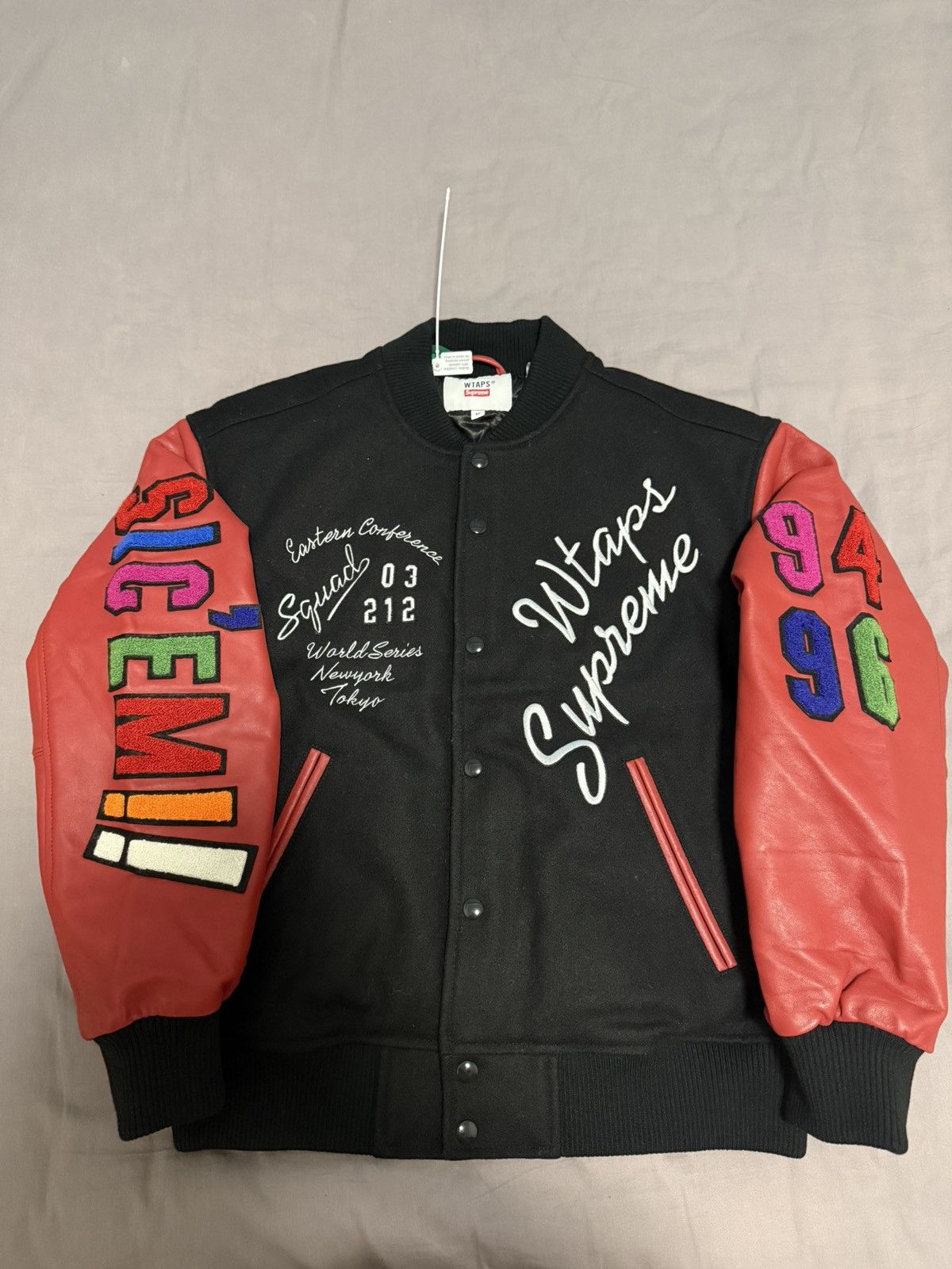 Supreme × Wtaps Supreme wtaps varsity jacket balck Size US M / EU 48-50 / 2 - 1 Thumbnail