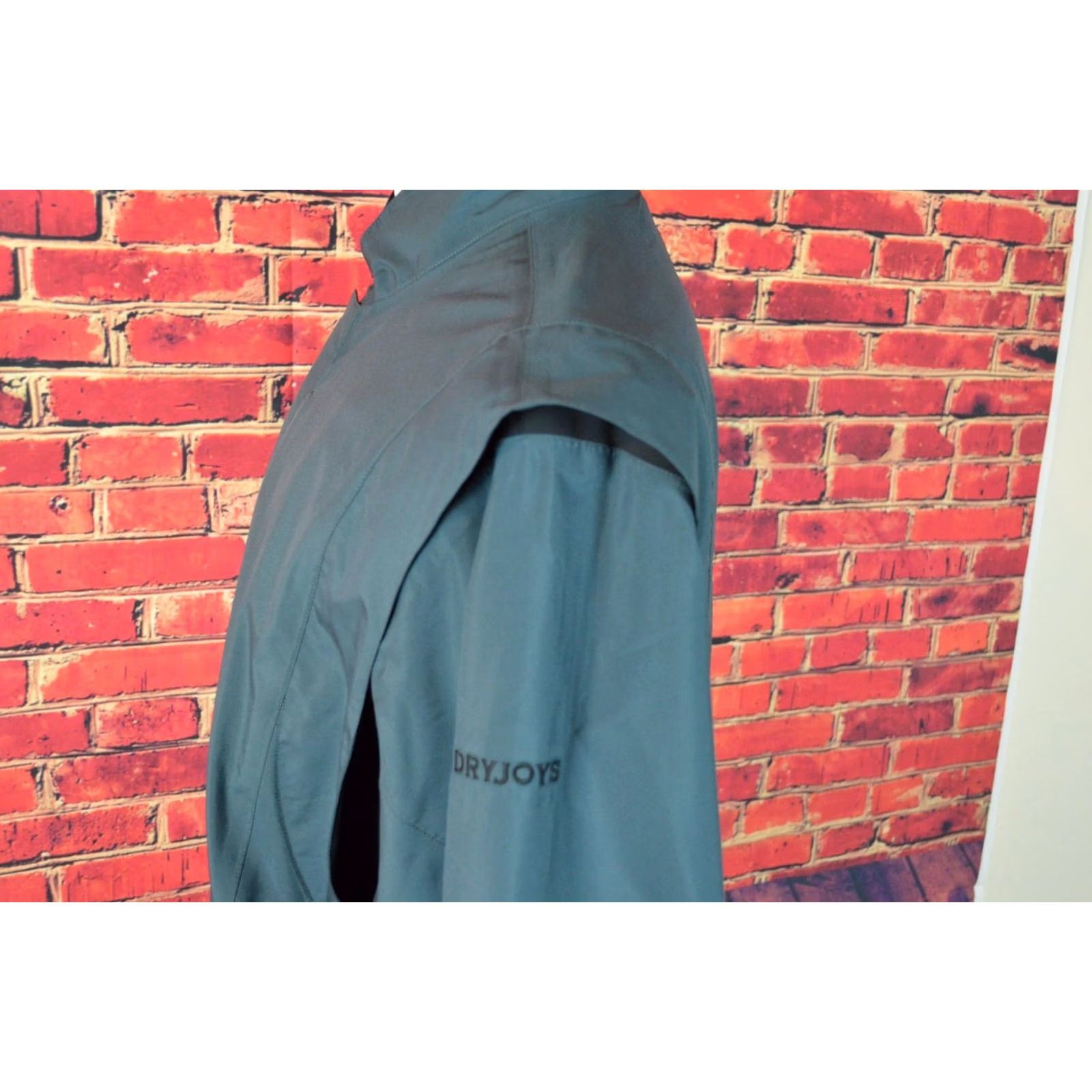 Footjoy Footjoy Dryjoys Coat Mens Medium M Black Gray Full Zip Hidden Zipper Golf Size US M / EU 48-50 / 2 - 5 Thumbnail