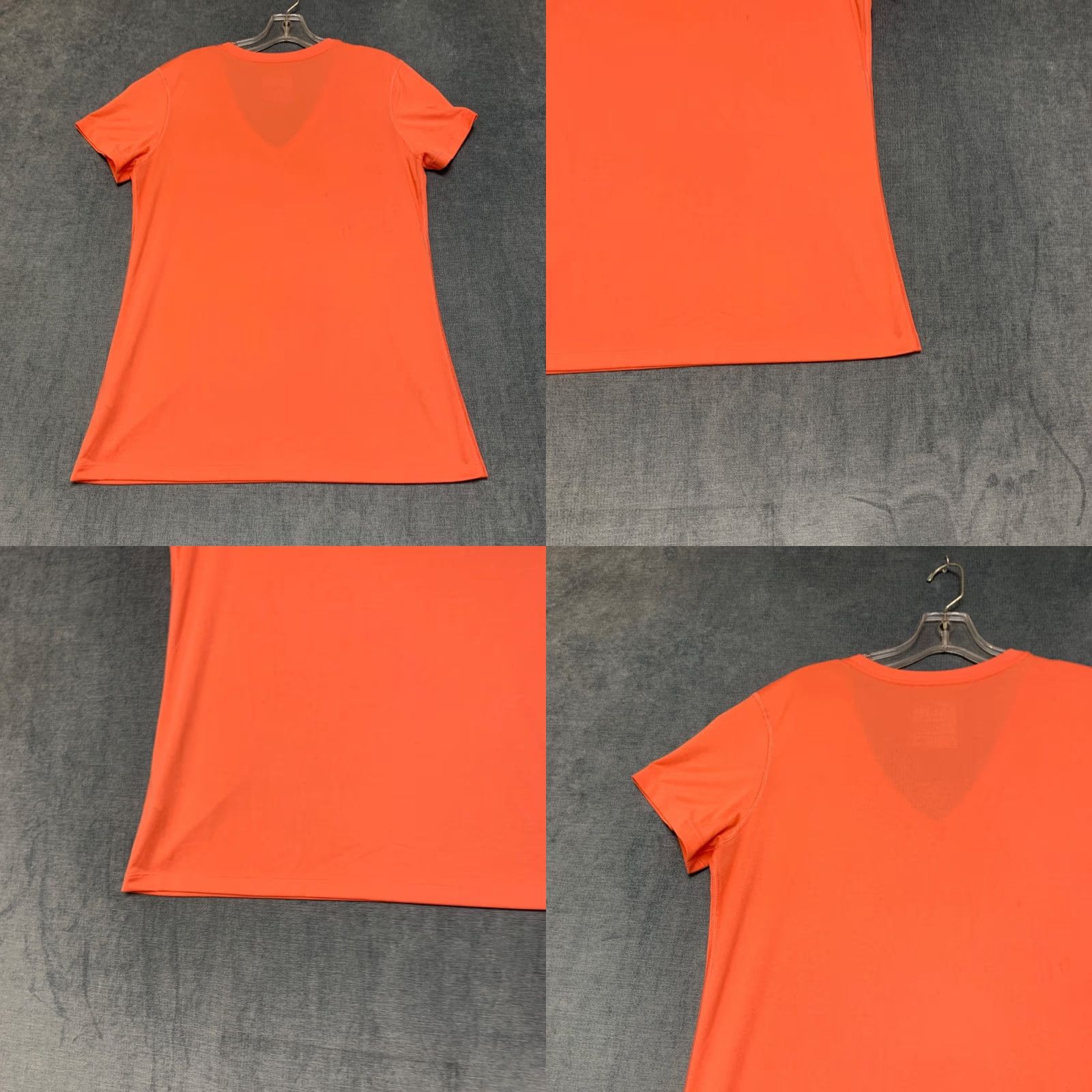 Nike Nike Dri-Fit T-Shirt Womens L Orange V-Neck Swoosh Logo Streetwear Regular Fit Size L / US 10 / IT 46 - 8 Thumbnail