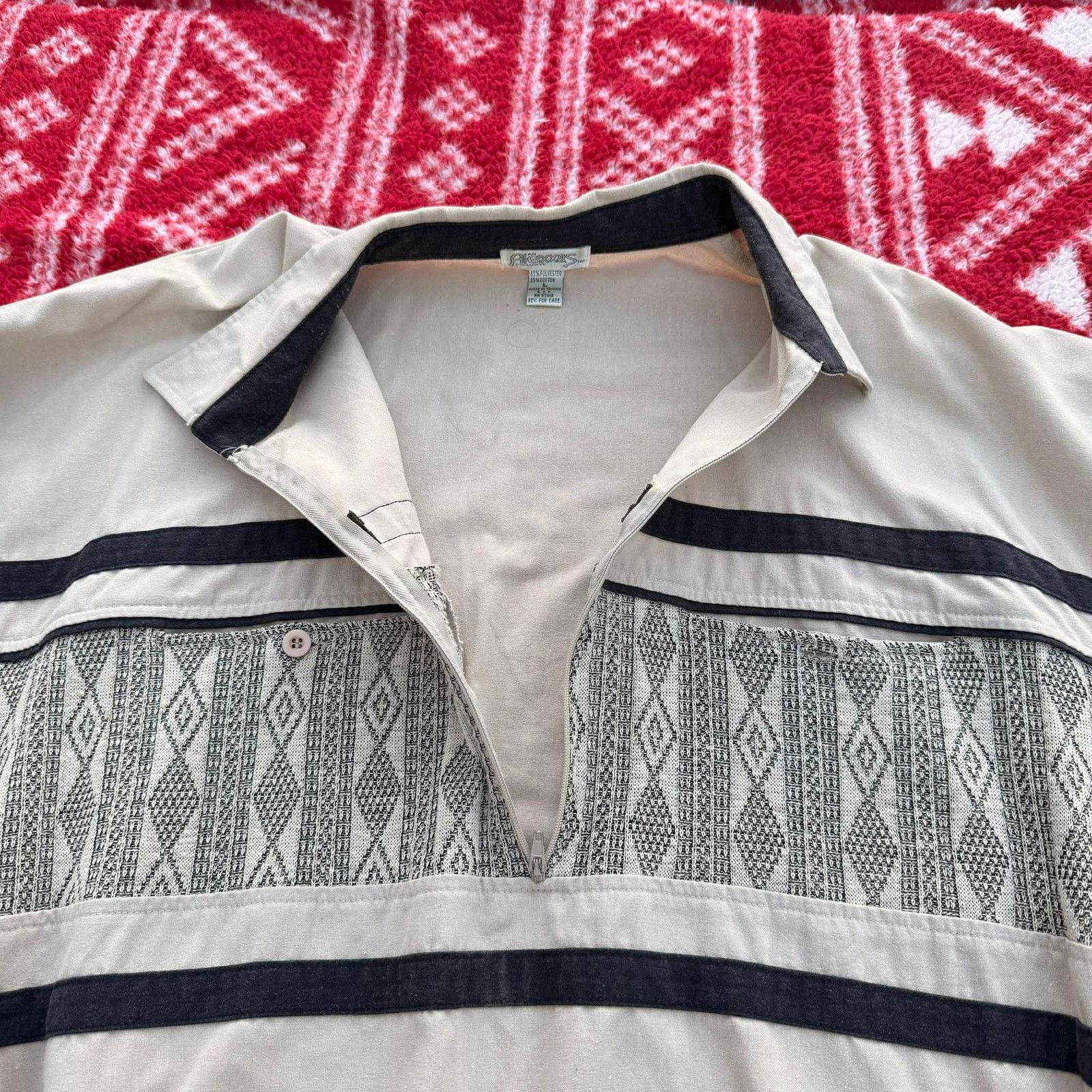 Other Vintage Alexxus Exclusive 1/4 Zip Pullover Large Grandpa 90s Size US L / EU 52-54 / 3 - 4 Thumbnail